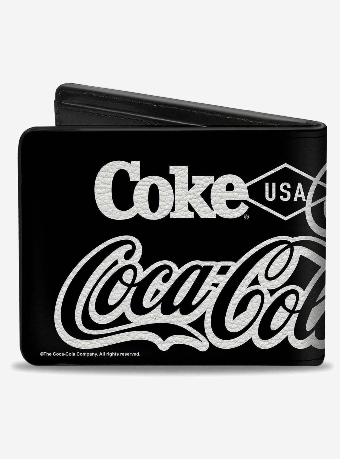 Coca-Cola Coke Typography Its The Real Thing Bifold Wallet, , hi-res