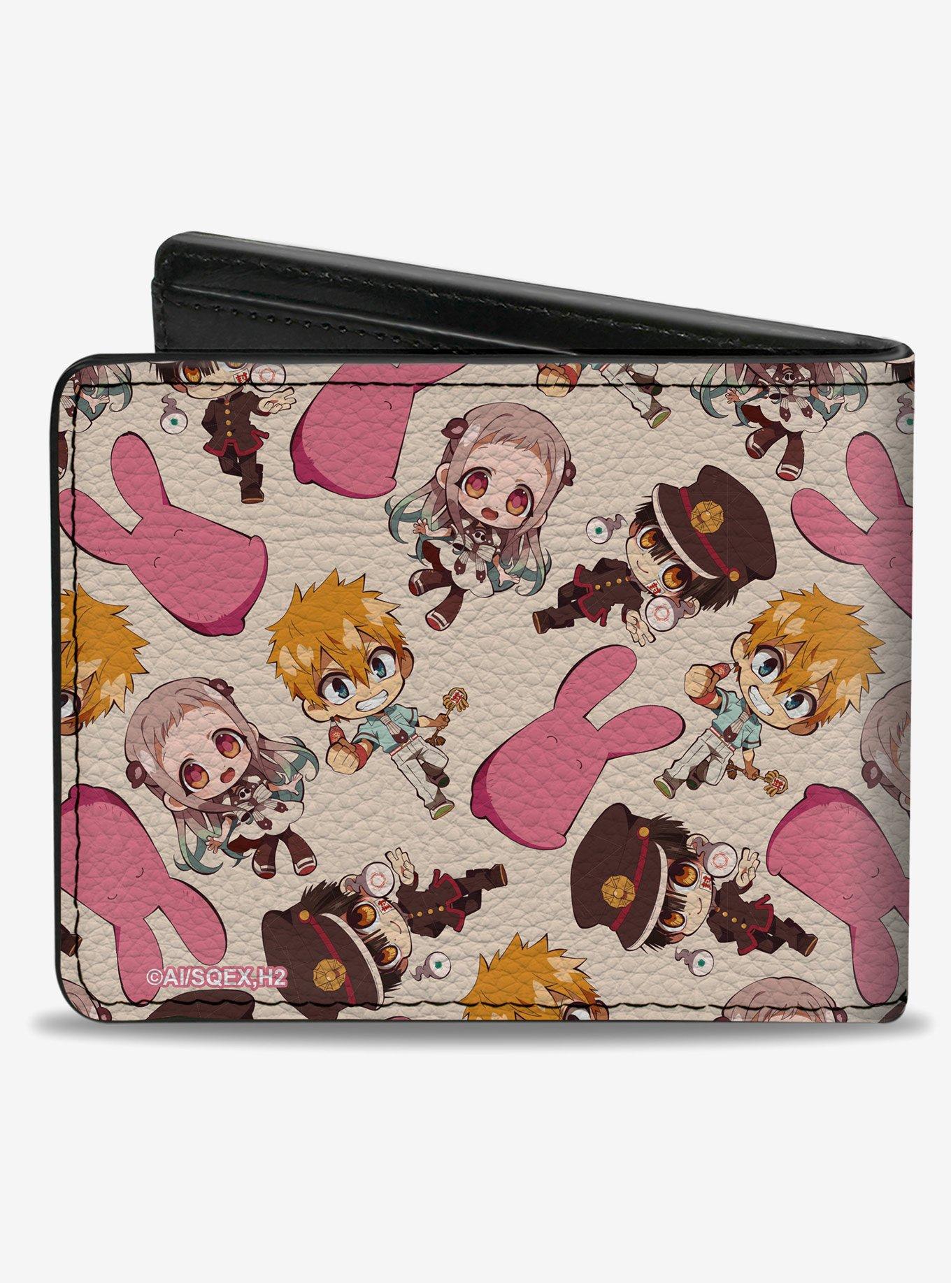 Toilet-Bound Hanako-Kun Toilet Bound Hanako Kun Four Chibi Character Poses Beige Bifold Wallet, , hi-res