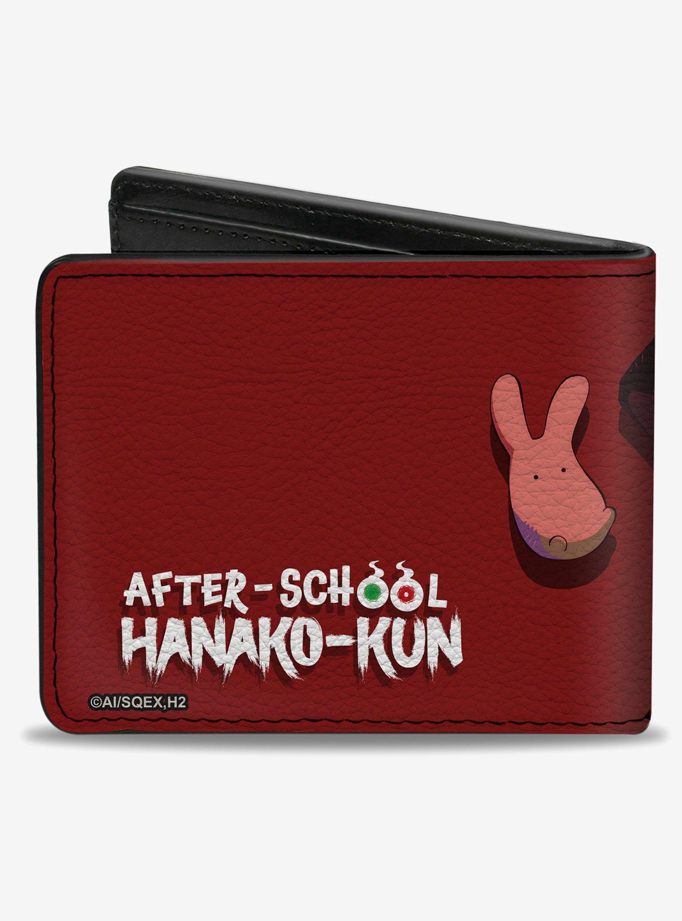 After-School Hanako-Kun Hanako Poses with Mokke and Logo Bifold Wallet, , hi-res