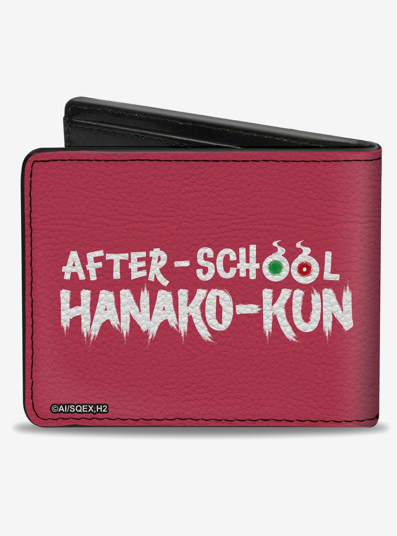 After-School Hanako-Kun Yako Pose and Title Logo Pink Bifold Wallet, , hi-res