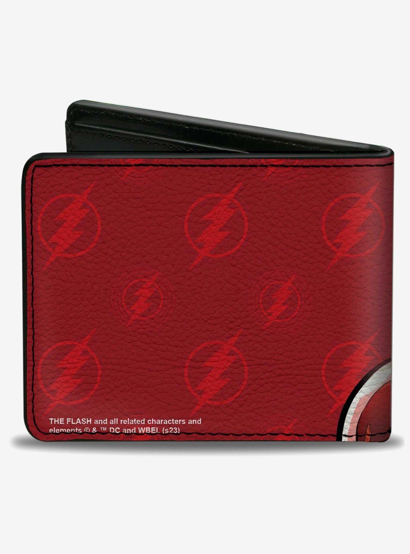 DC Comics The Flash Running Pose with Lightning Icons Bifold Wallet, , hi-res