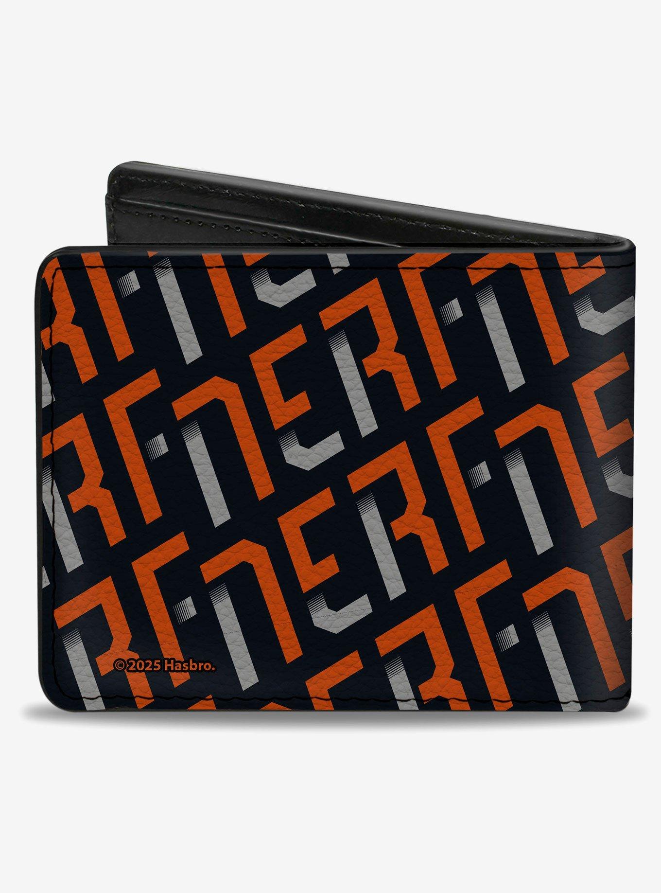 Nerf Team Icon and Text Collage Bifold Wallet, , hi-res