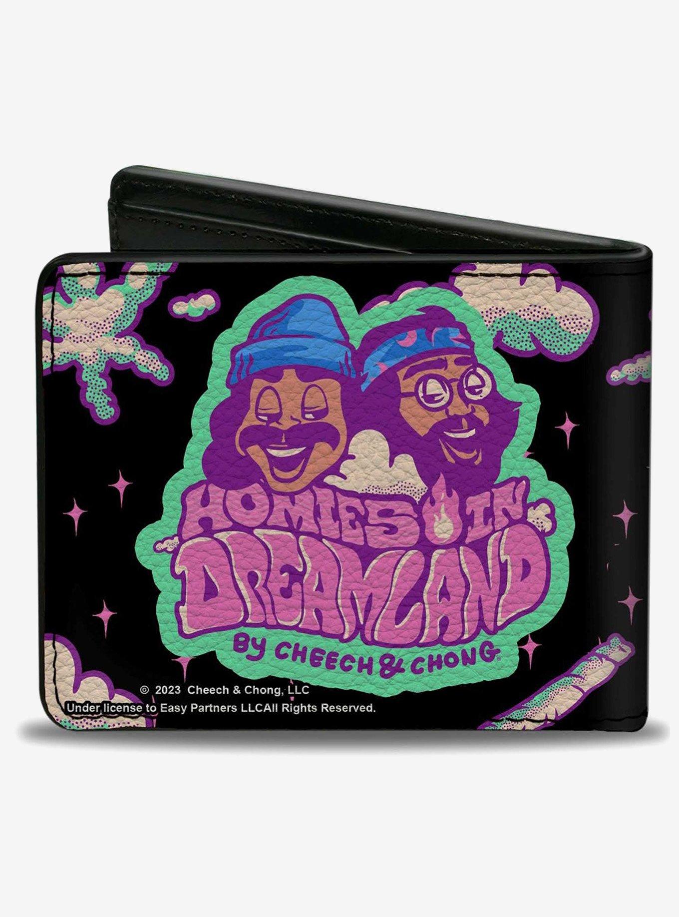 Cheech and Chong Homies in Dreamland Title Logo Smoke Bifold Wallet, , hi-res