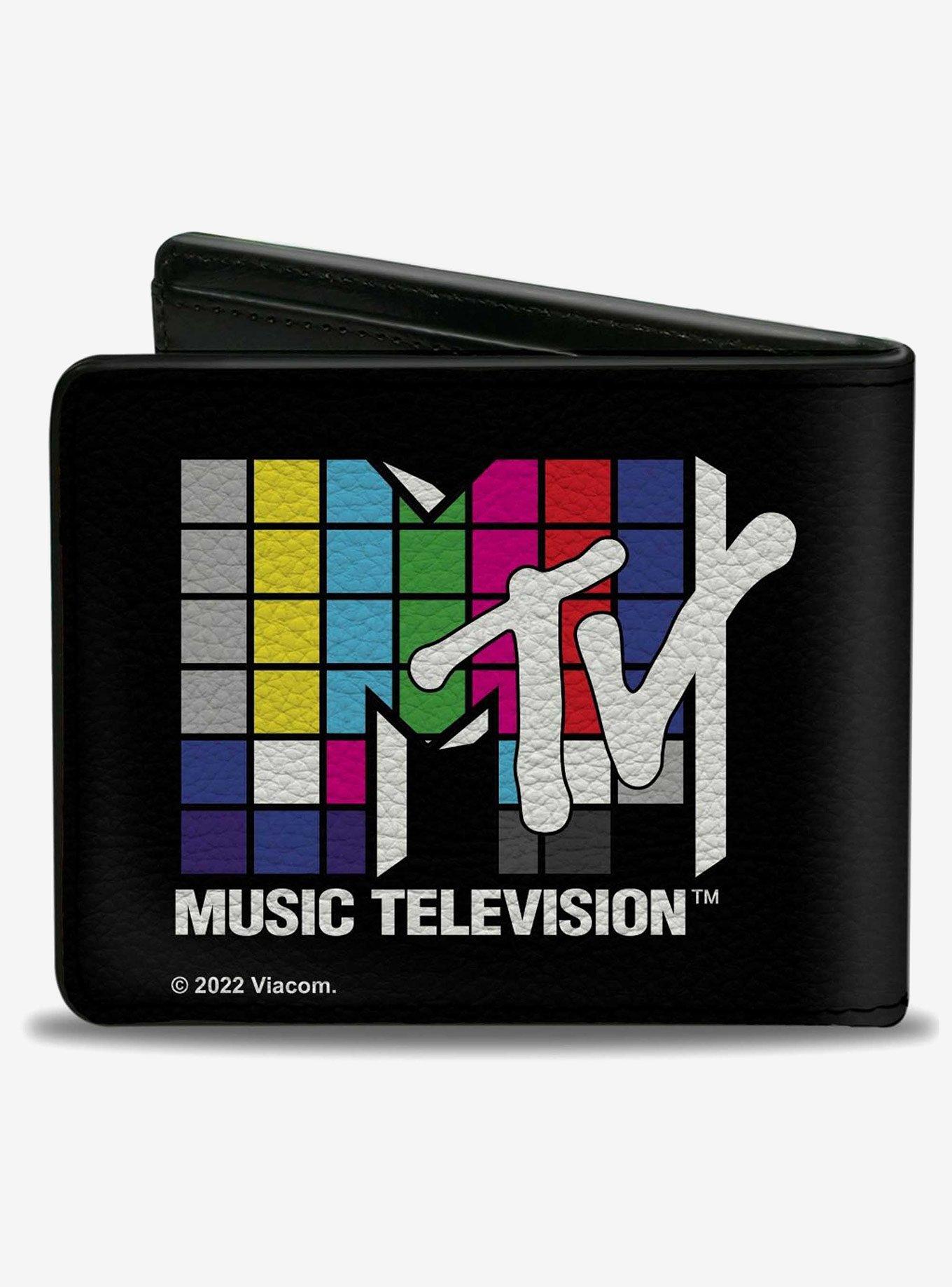 MTV Music Television Puzzle Cube Logo Bifold Wallet, , hi-res