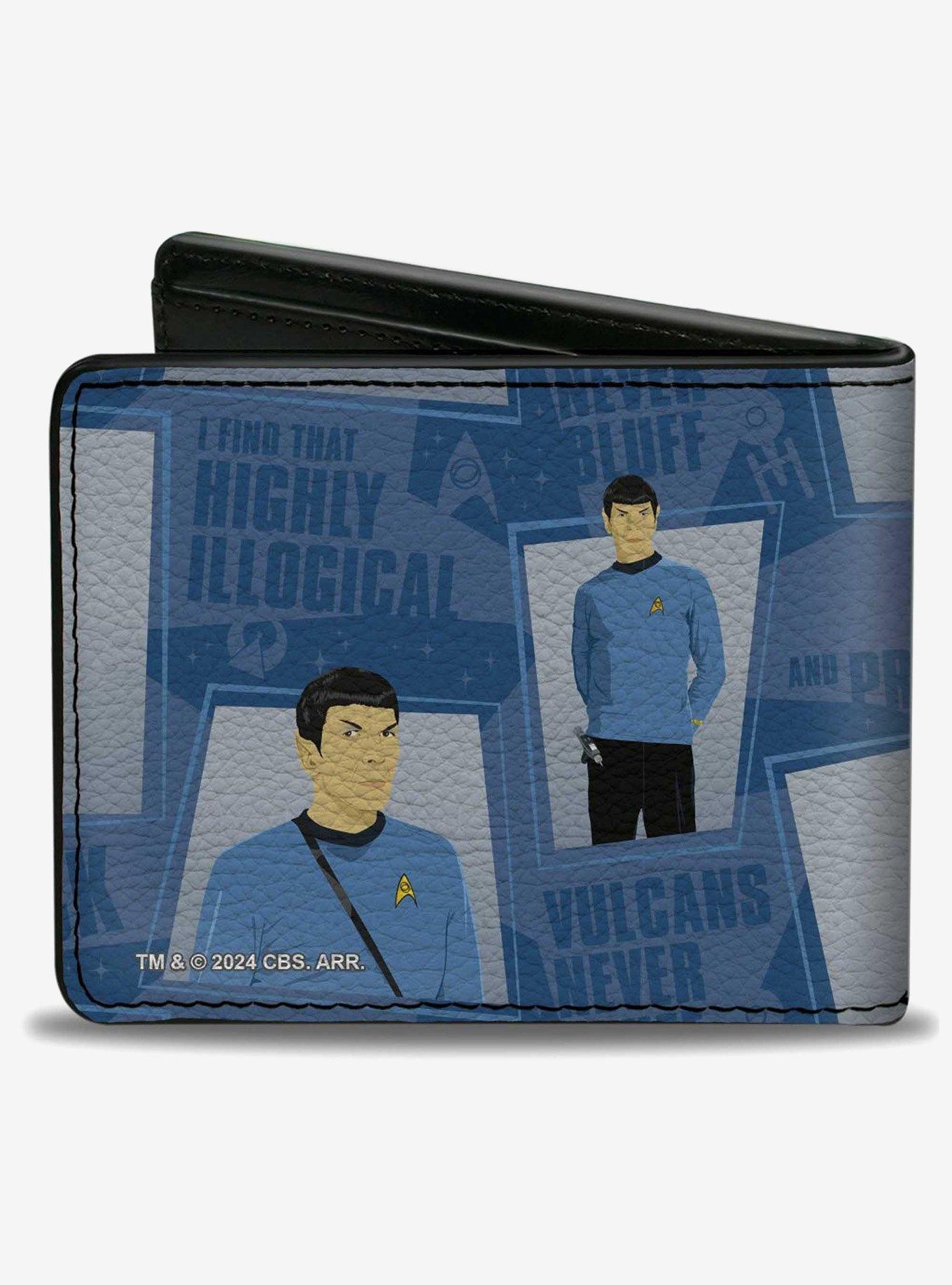 Star Trek Spock Poses and Quotes Collage Bifold Wallet, , hi-res