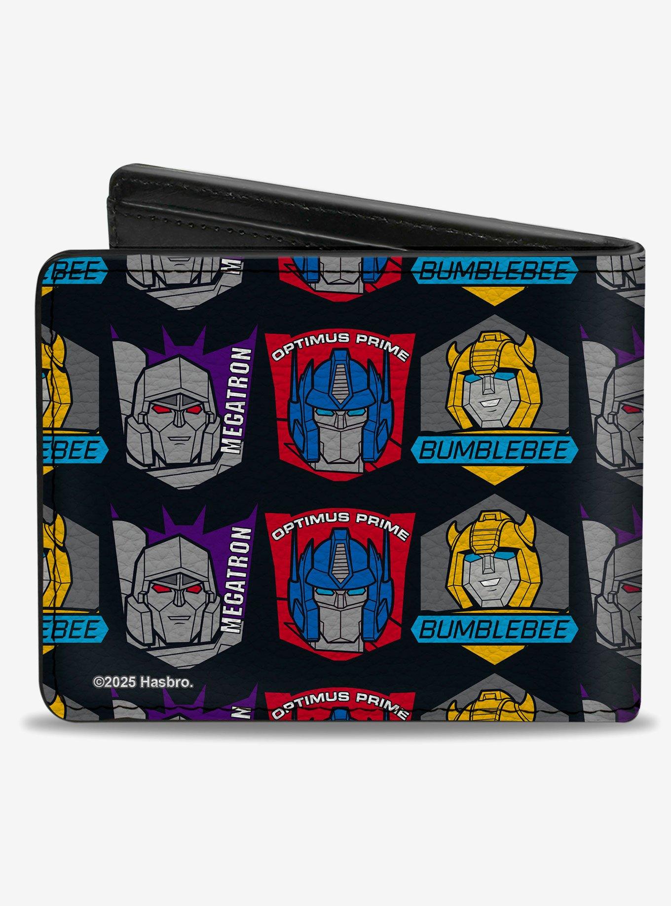 Transformers Character Trio Face and Name Icons Bifold Wallet, , hi-res