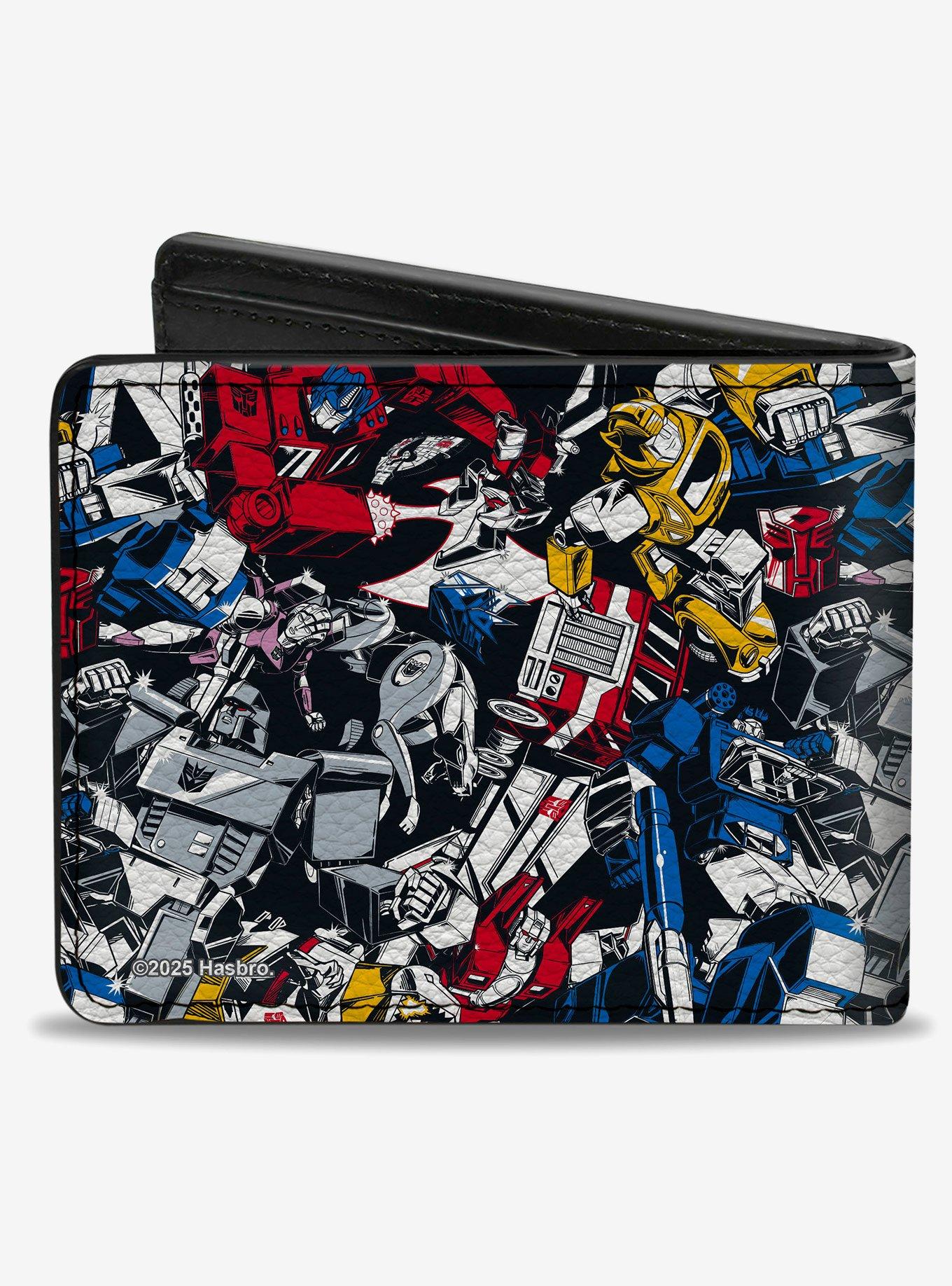 Transformers Autobot and Decepticon Robots Alt Modes Collage Bifold Wallet, , hi-res
