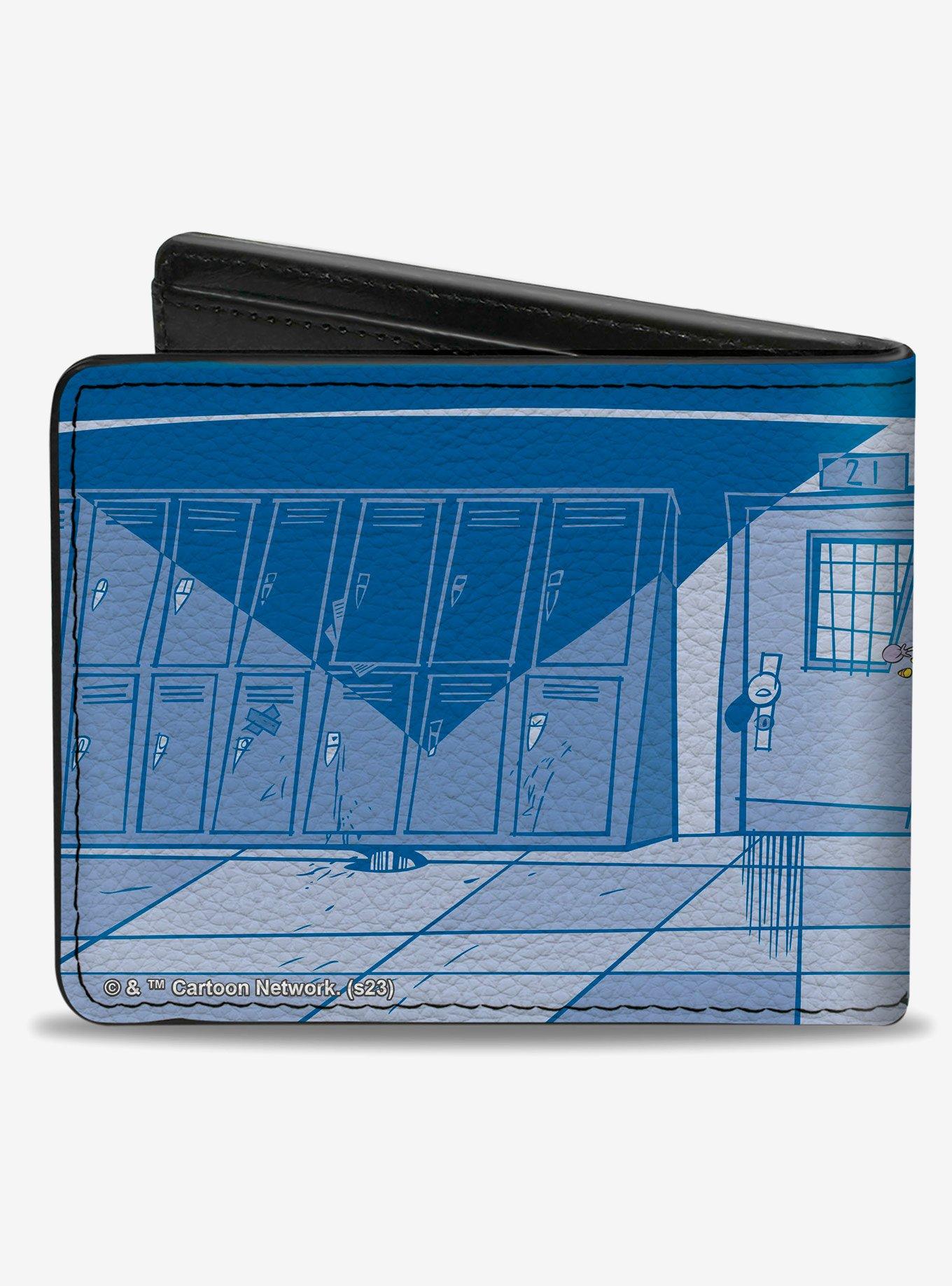 Cow and Chicken Guy Running Pose and Title Logo Bifold Wallet, , hi-res