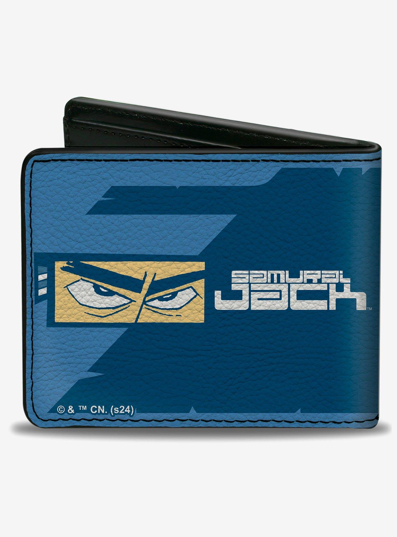 Samurai Jack Pose Blocks and Title Logo Bifold Wallet, , hi-res
