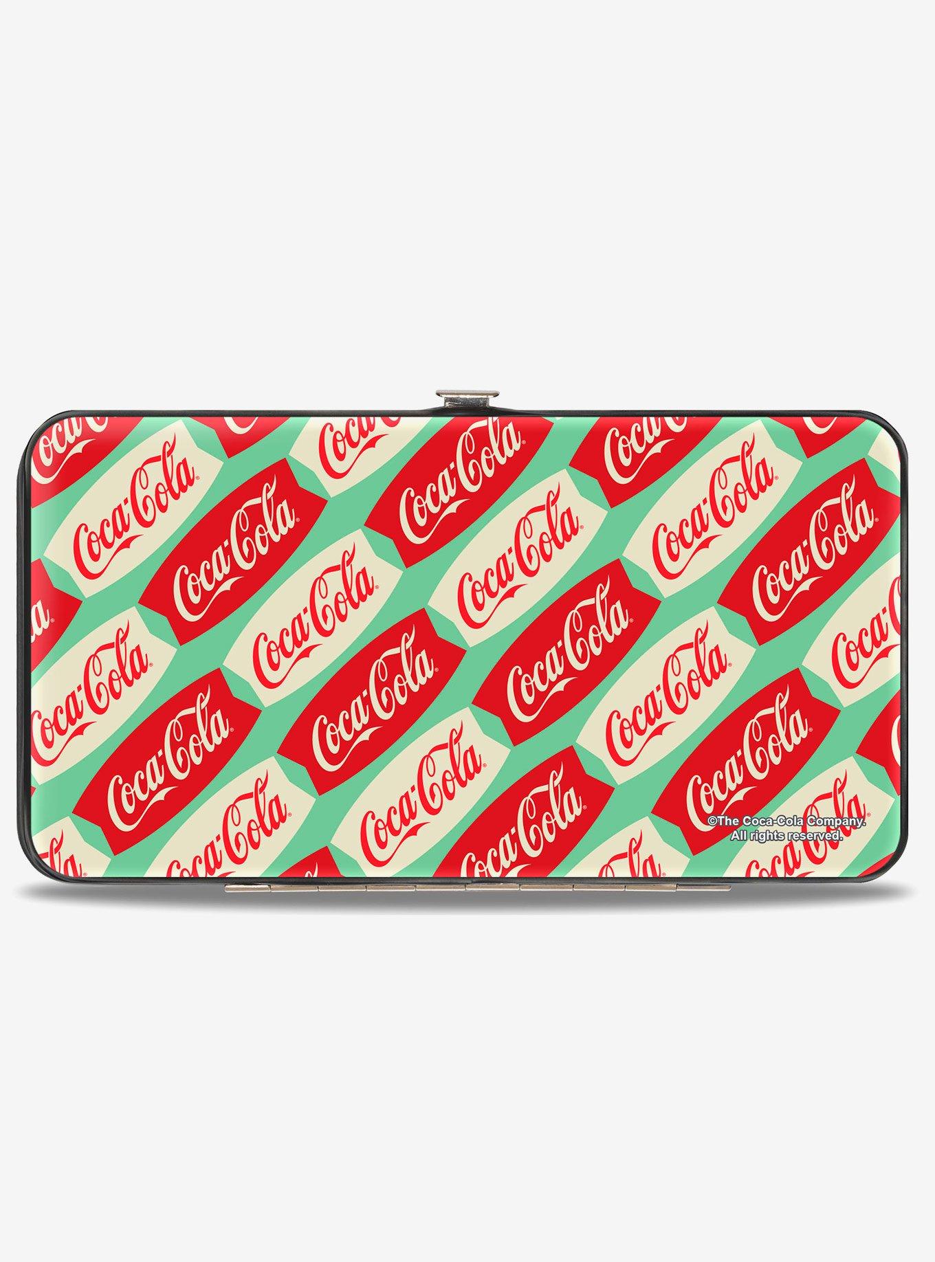 Coca-Cola Script Marquee Logo Green Hinged Wallet, , hi-res