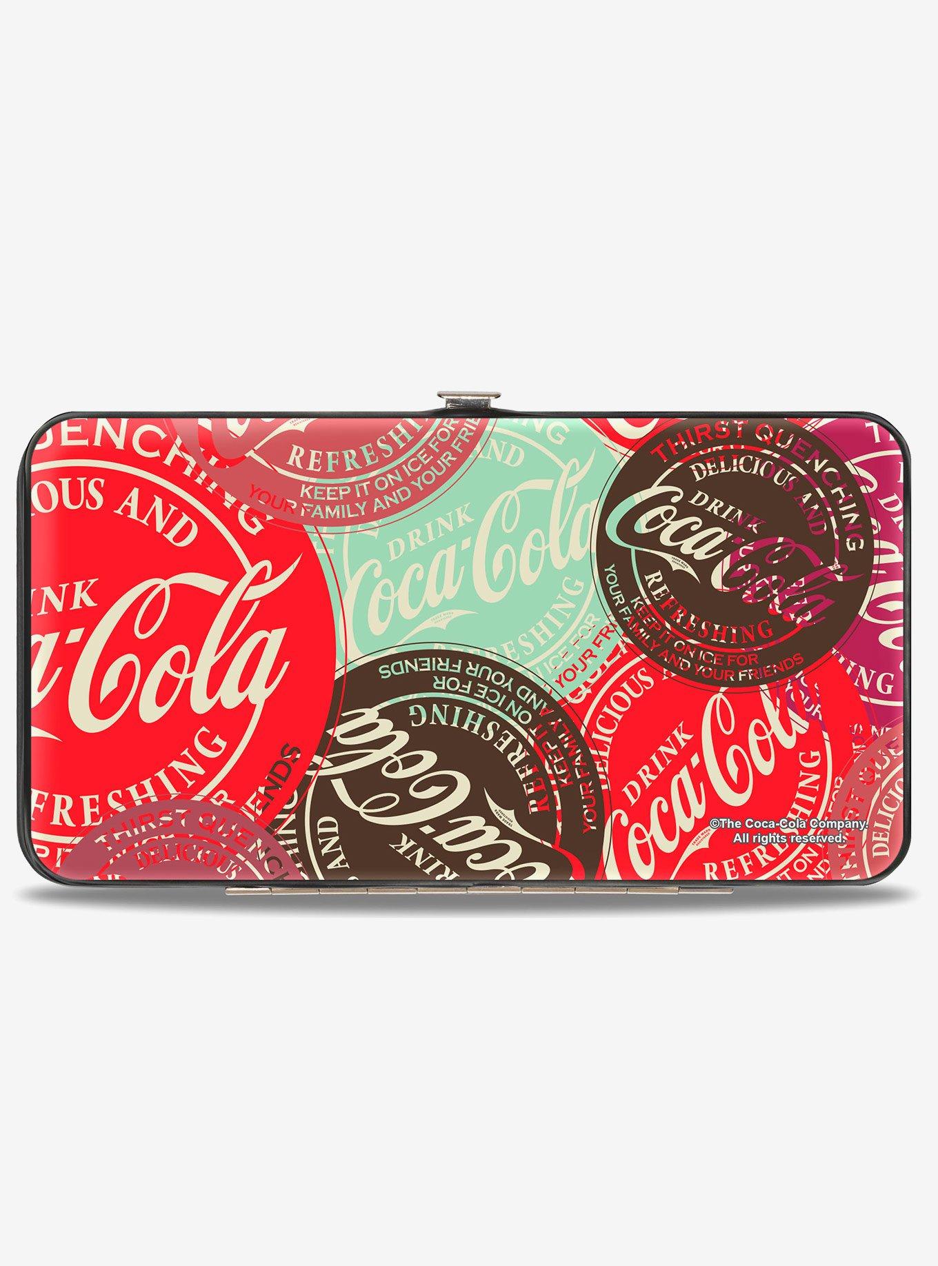Coca-Cola Drink Coca-Cola Coke Patches Stacked Hinged Wallet, , hi-res