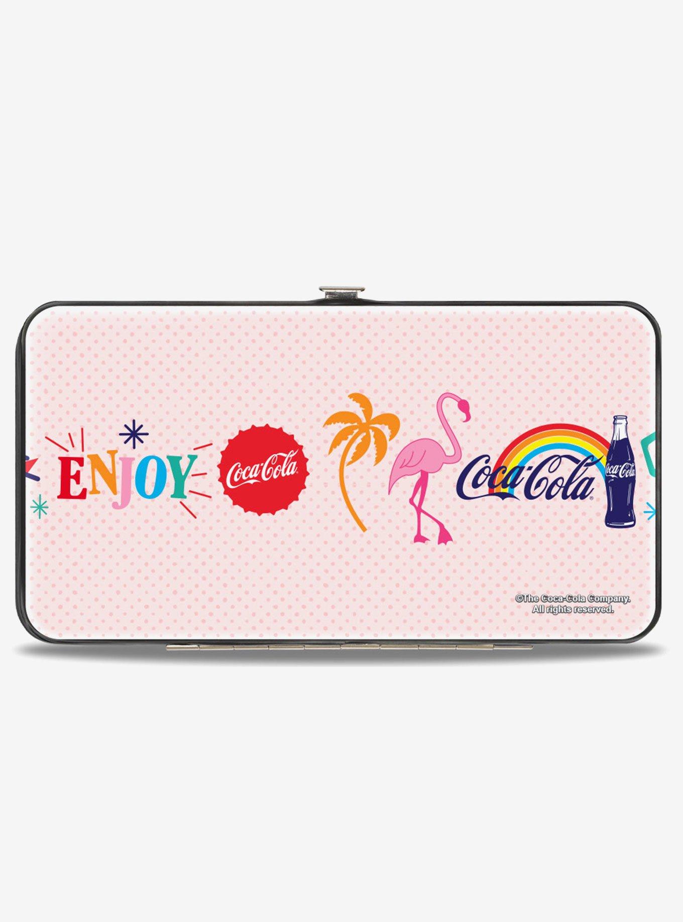 Coca-Cola Enjoy Vibrant Icons Collage Hinged Wallet, , hi-res