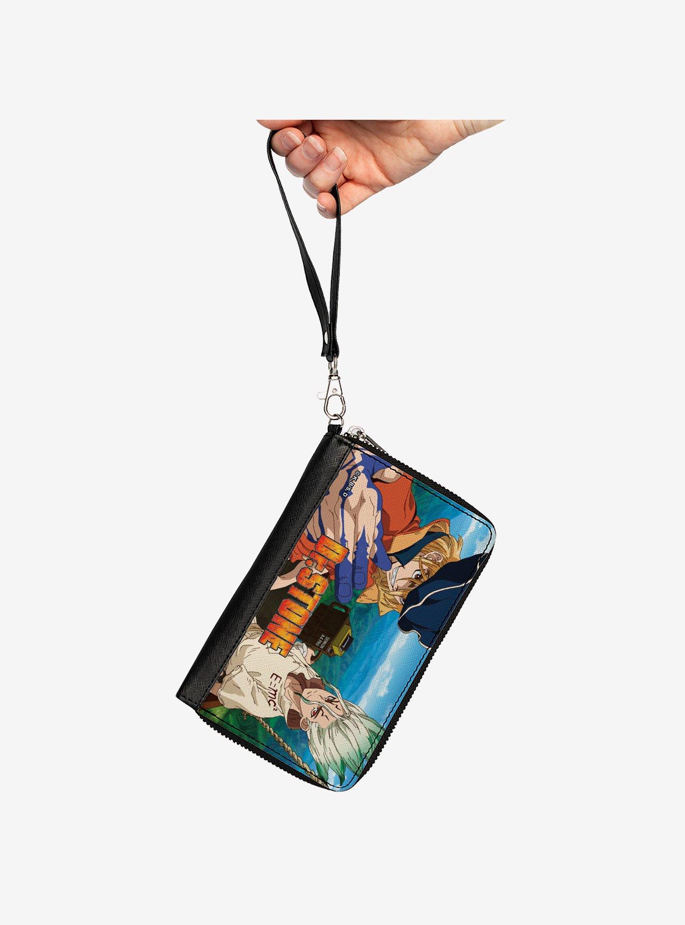 Dr. Stone Ryusui and Senku Pose and Title Logo Zip Around Wallet, , hi-res