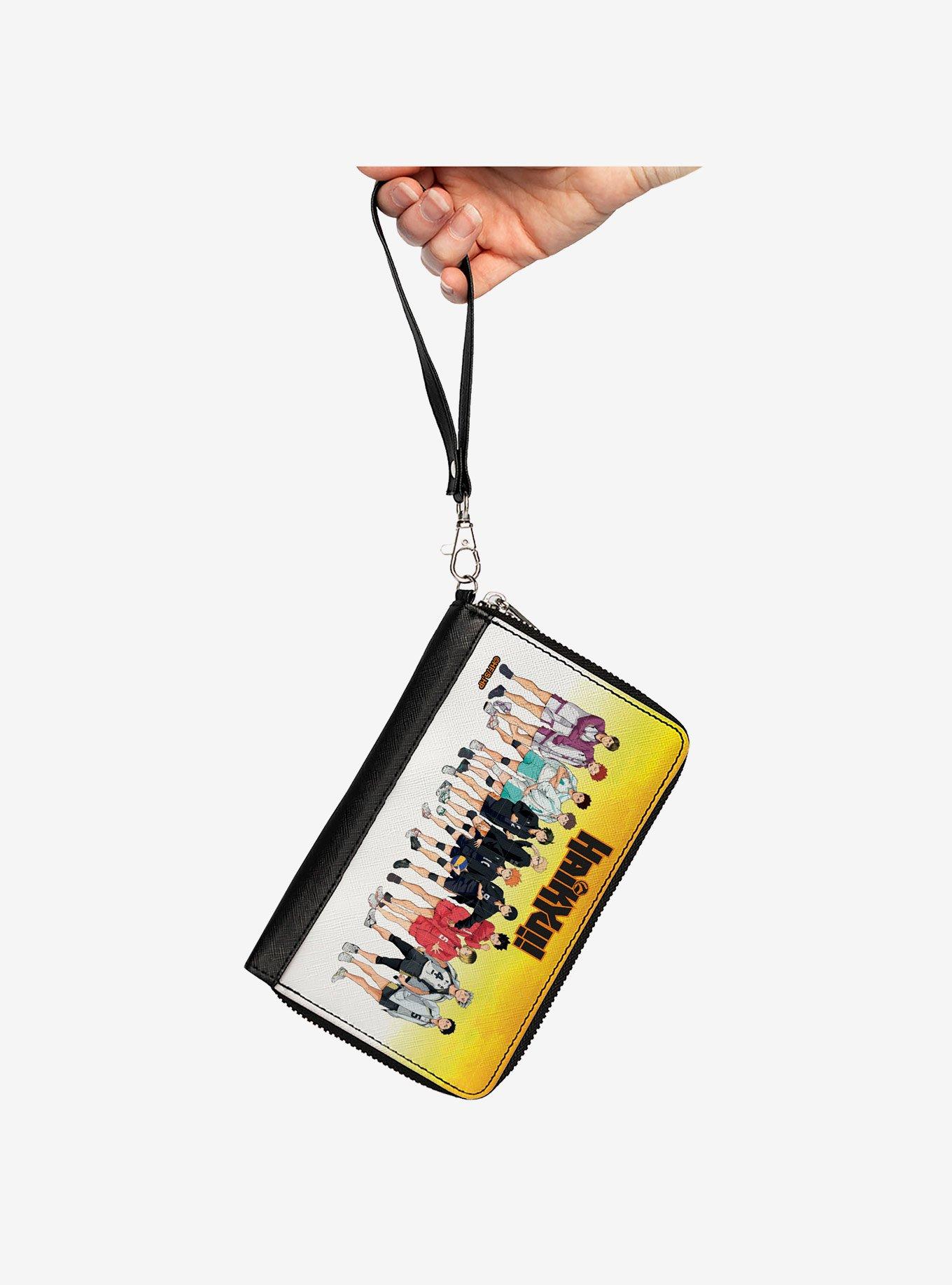 Haikyu!! Six Volleyball Team Player Pairs Line Up Zip Around Wallet, , hi-res