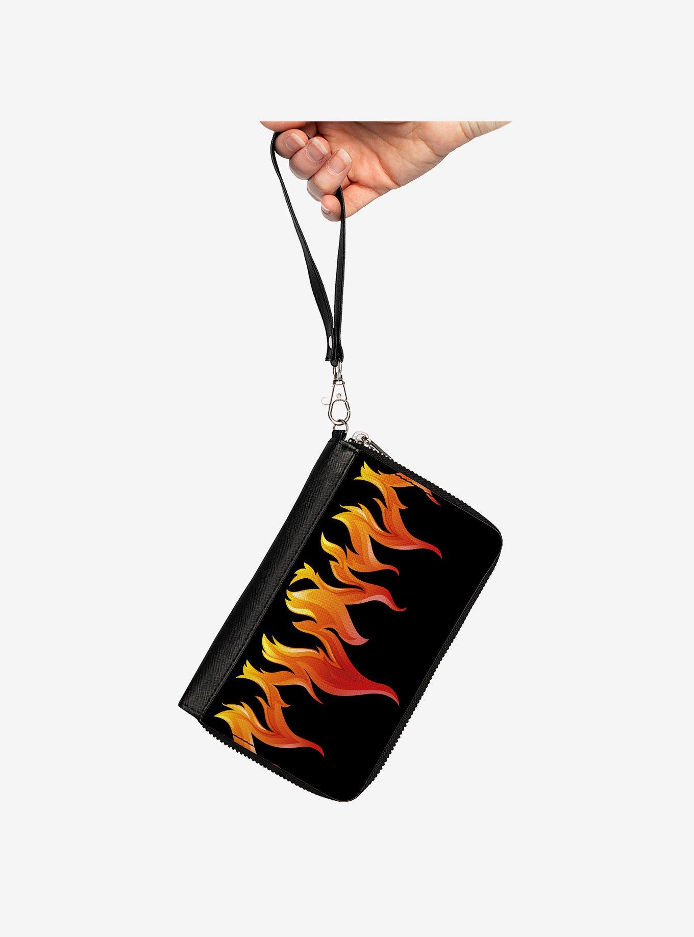 Flames Zip Around Wallet, , hi-res
