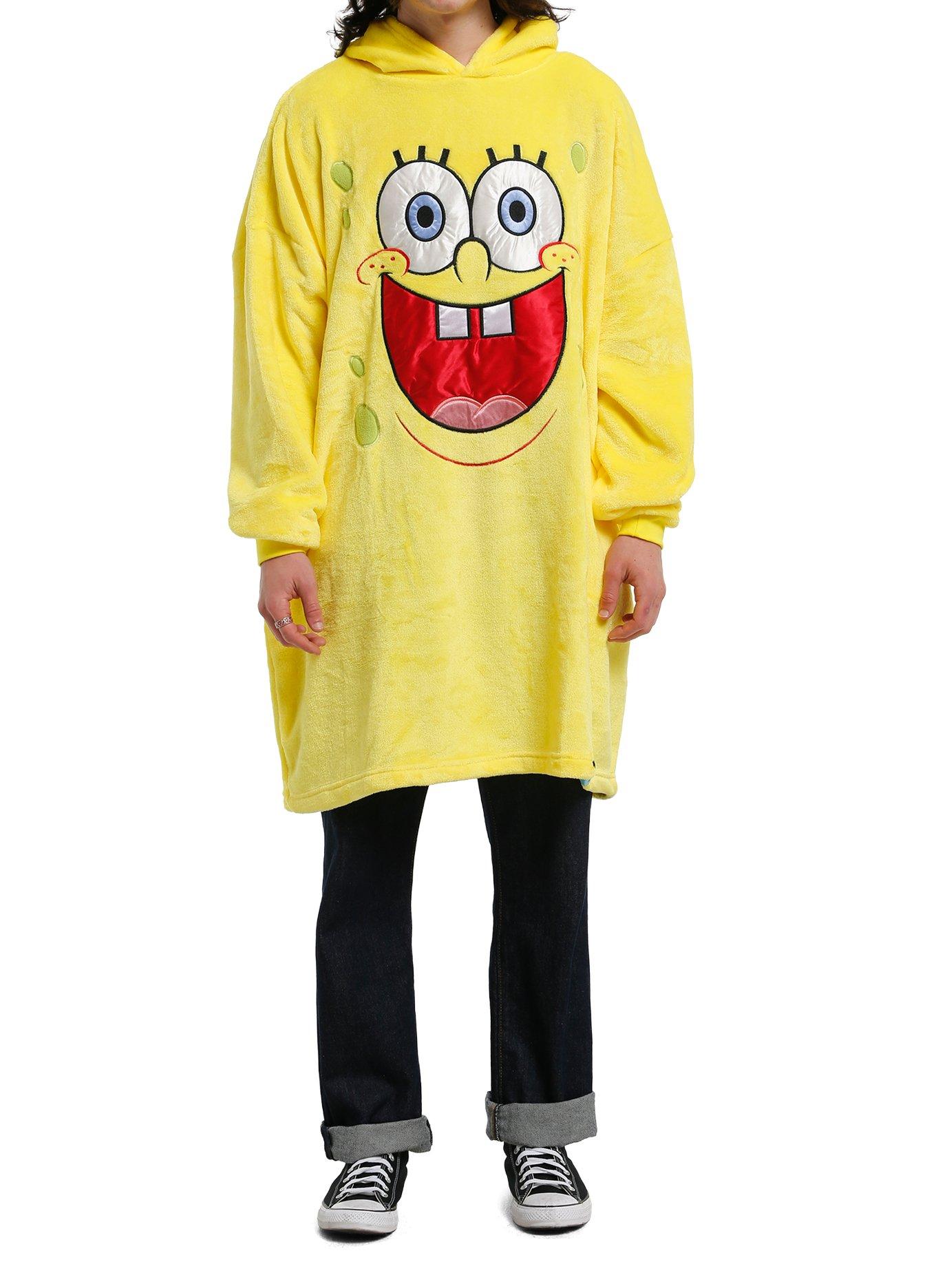 SpongeBob SquarePants Face Fuzzy Oversized Hoodie, , hi-res