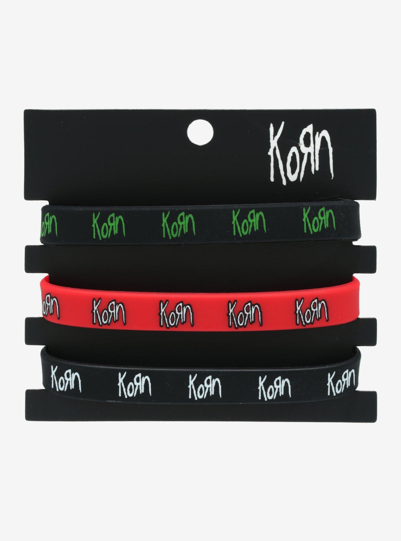 Korn Logo Rubber Bracelet Set, , hi-res