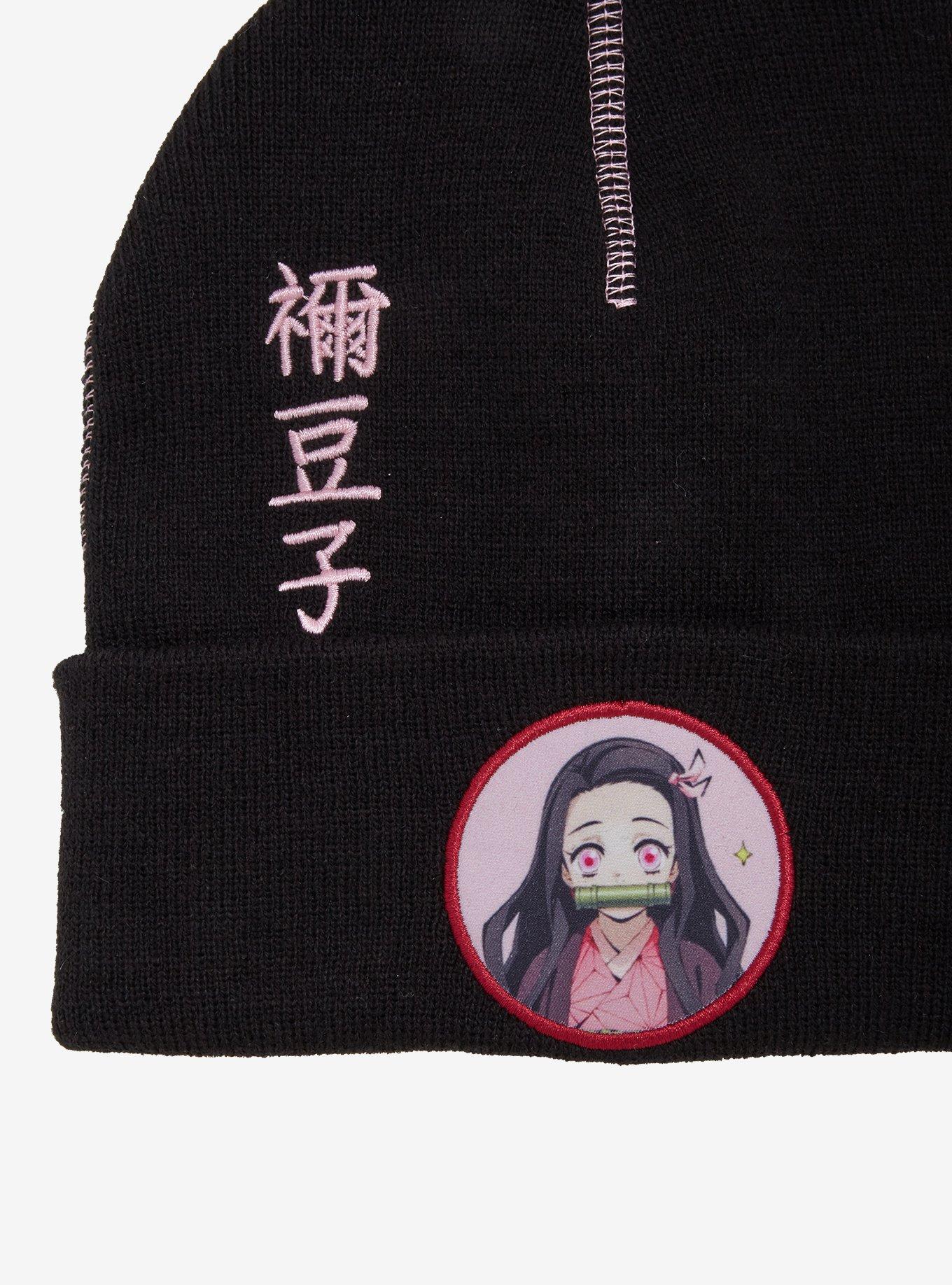 Demon Slayer: Kimetsu No Yaiba Nezuko Contrast Stitch Beanie, , alternate