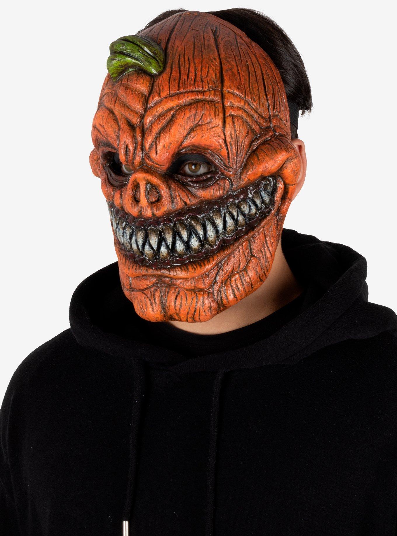 Pumpkin Face Latex Mask, , hi-res