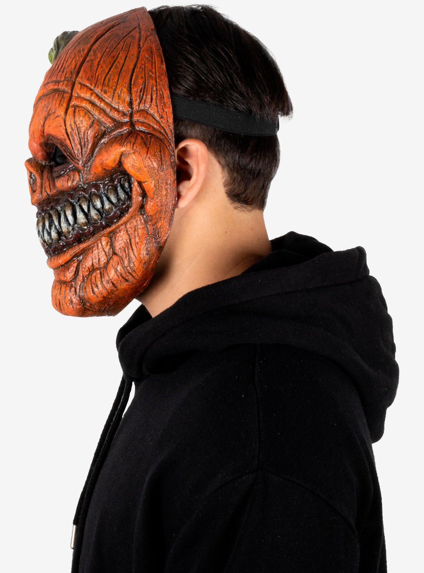 Pumpkin Face Latex Mask, , alternate