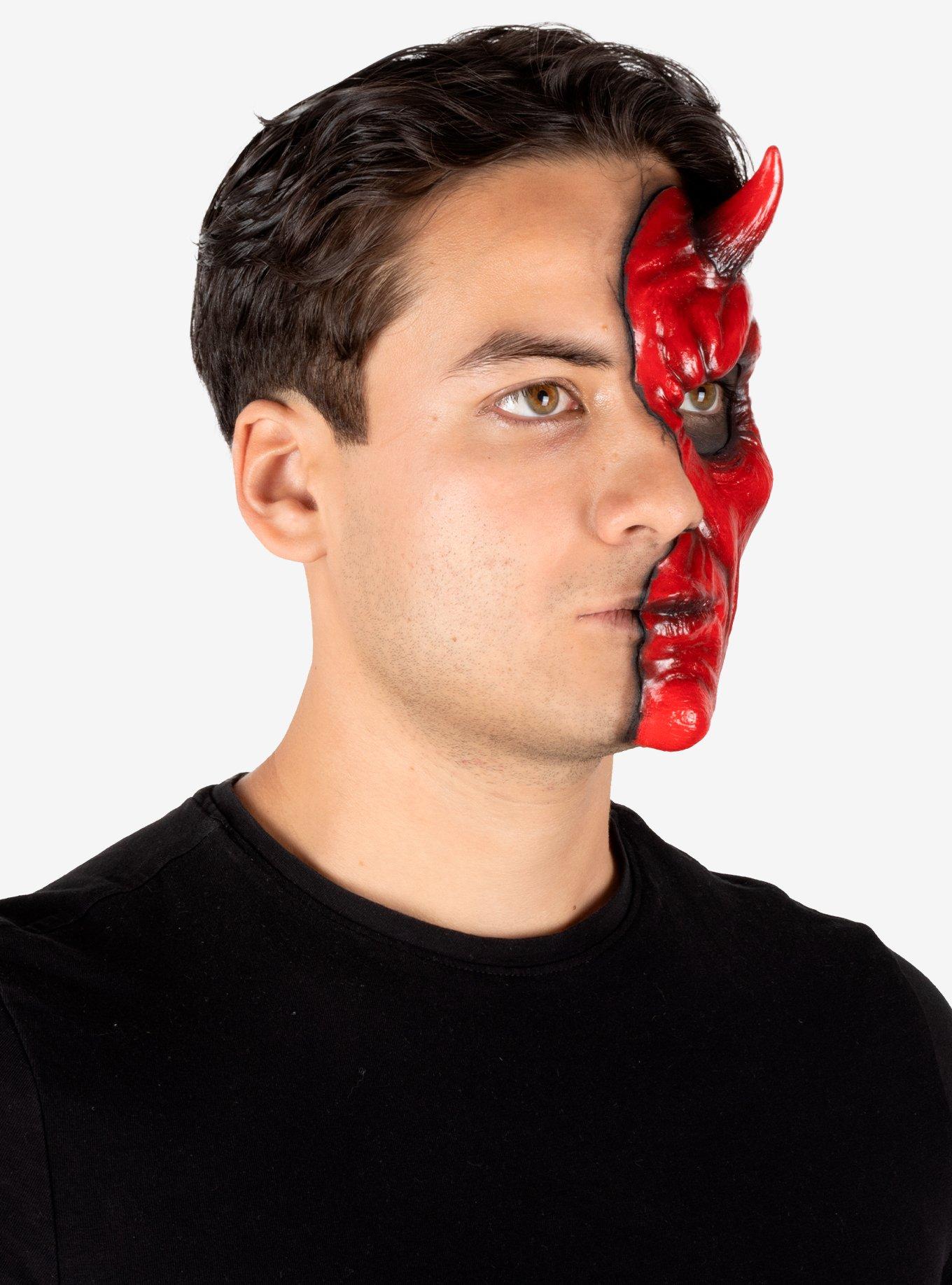 Half Mask Devil Latex SFX Appliance, , hi-res