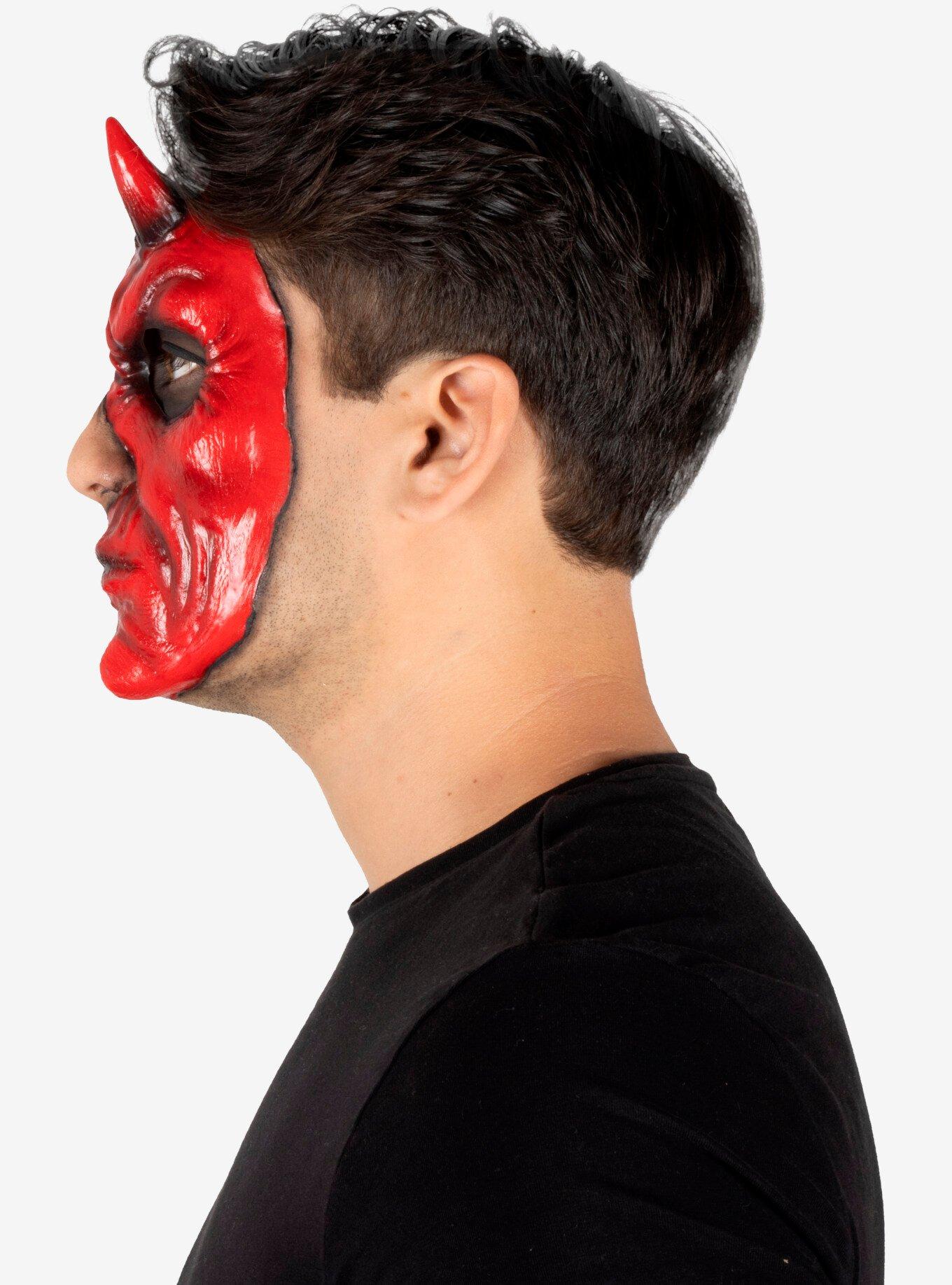 Half Mask Devil Latex SFX Appliance, , alternate