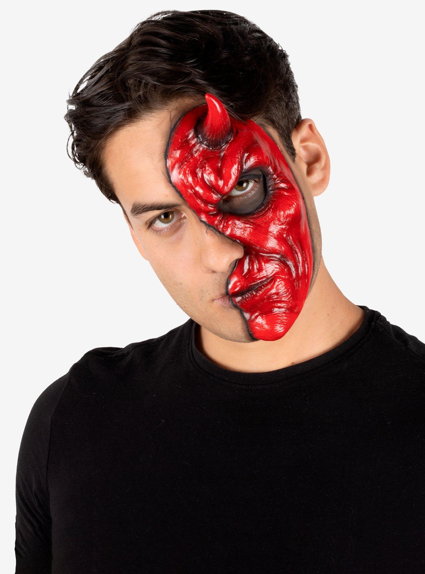 Half Mask Devil Latex SFX Appliance, , alternate