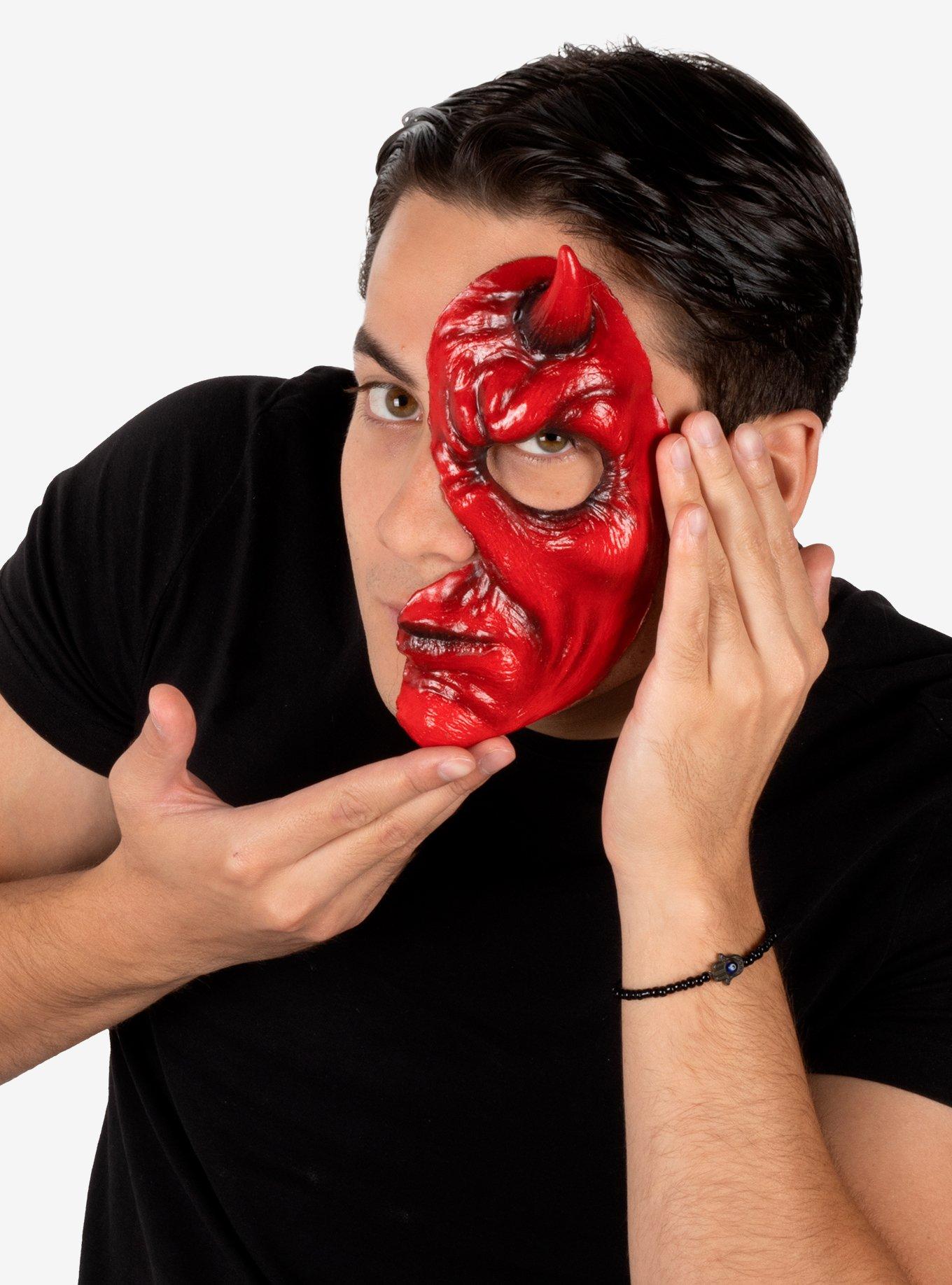 Half Mask Devil Latex SFX Appliance, , alternate