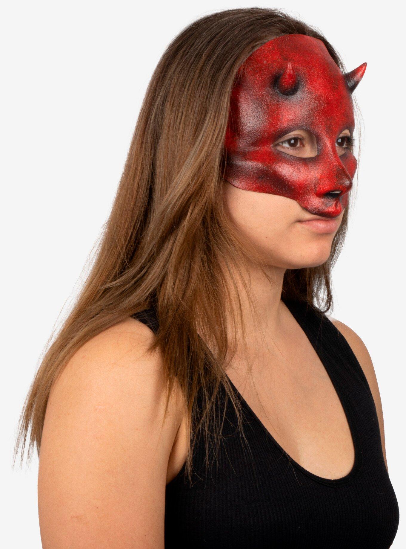 Demon Girl Mask Big Half Latex Mask, , hi-res