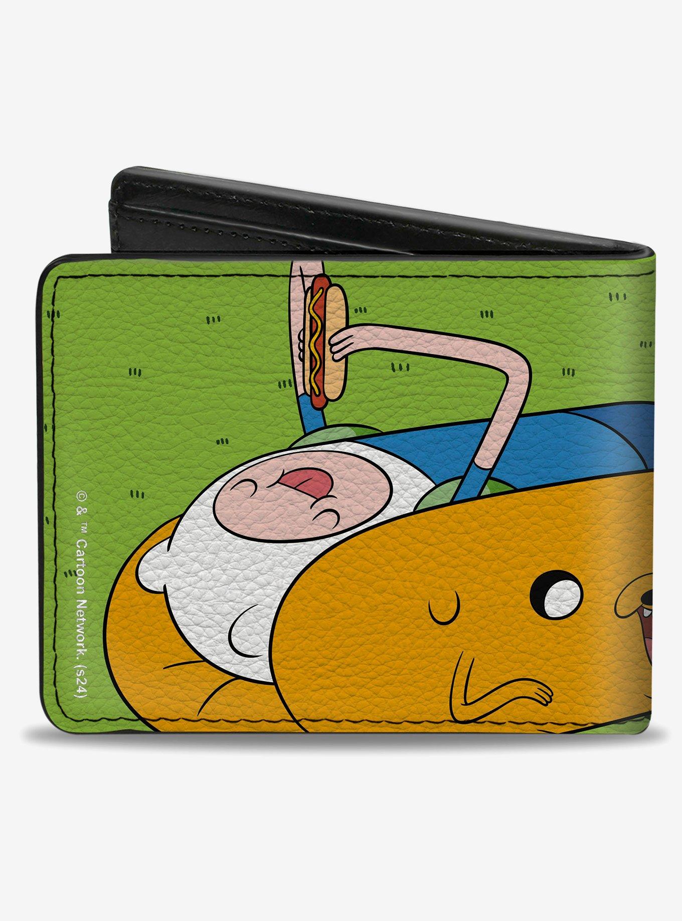 Adventure Time Jake Finn and BMO Hot Dog Picnic Scene Bifold Wallet, , alternate