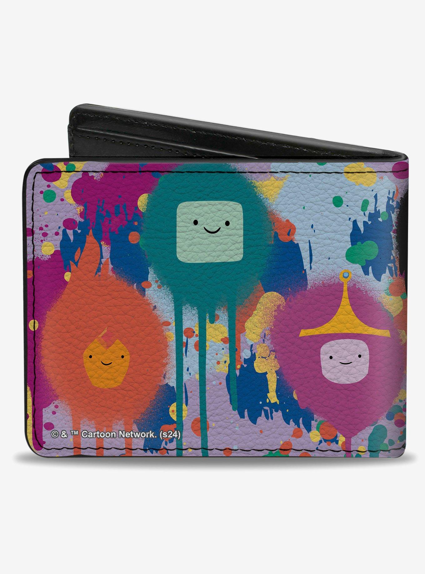 Adventure Time Characters Spray Paint Expressions Bifold Wallet
