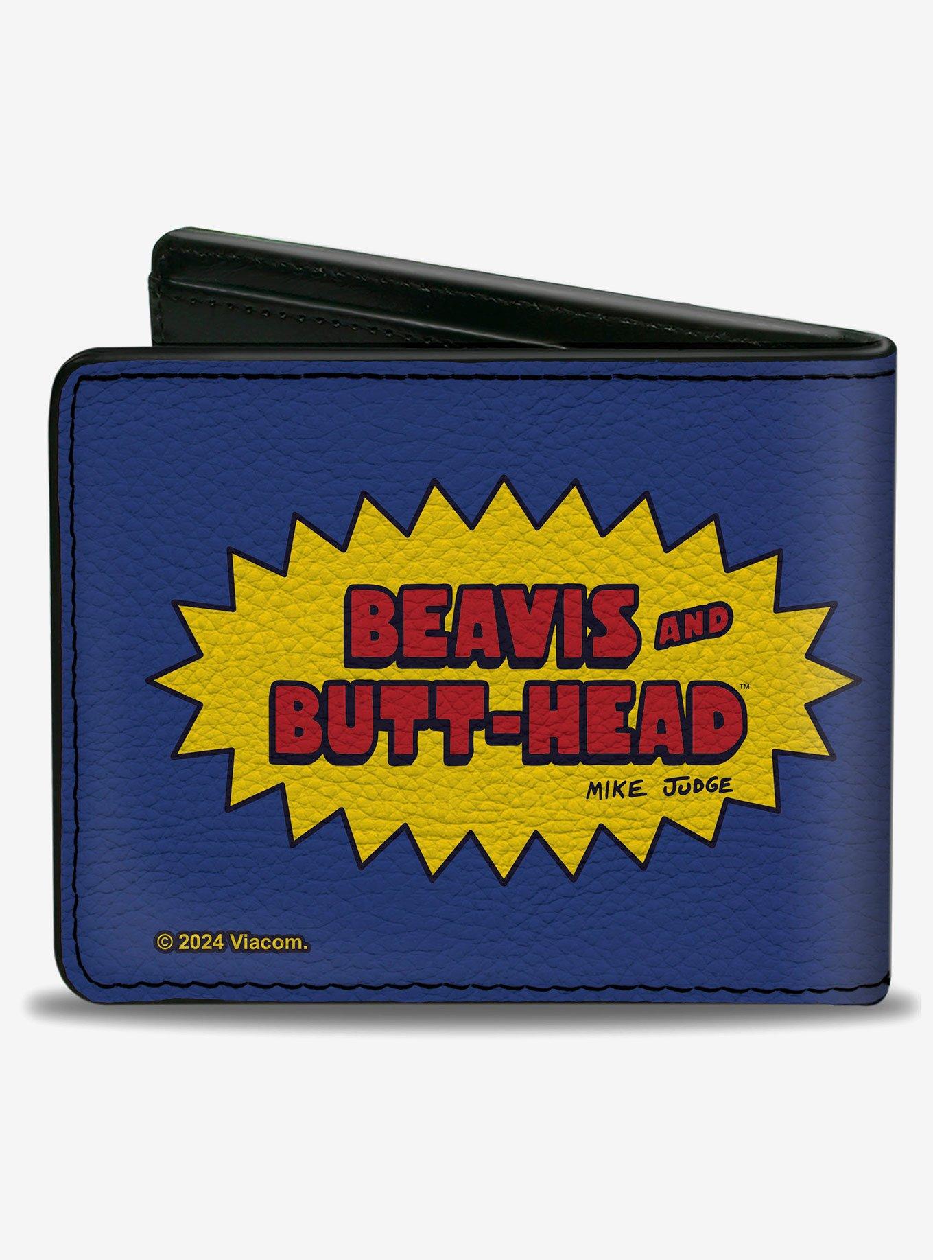 MTV Beavis and Butt Head Title Logo and Portrait Profiles Bifold Wallet, , hi-res