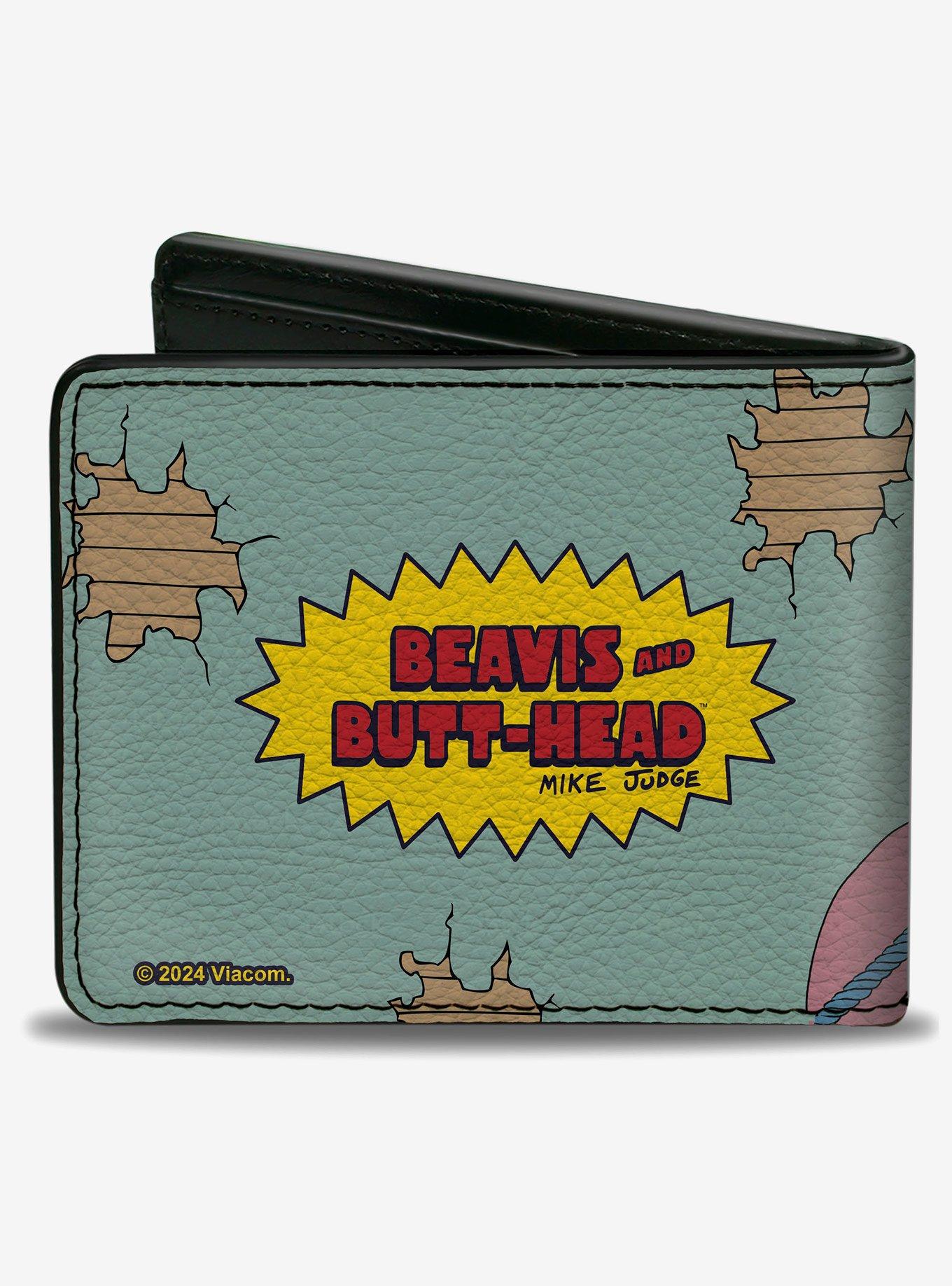 MTV Beavis and Butt Head  Title Logo and Couch Scene Light Bifold Wallet, , hi-res