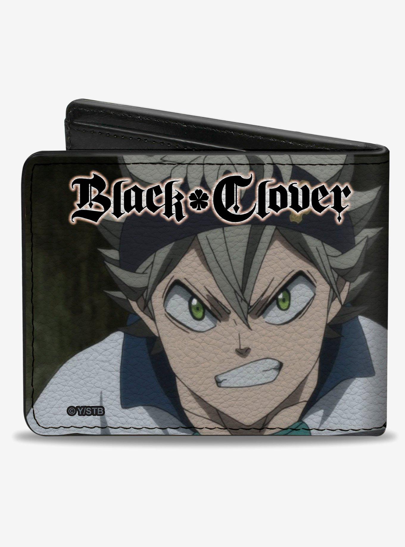 Black Clover Zora and Asta Faces and Title Logo Bifold Wallet