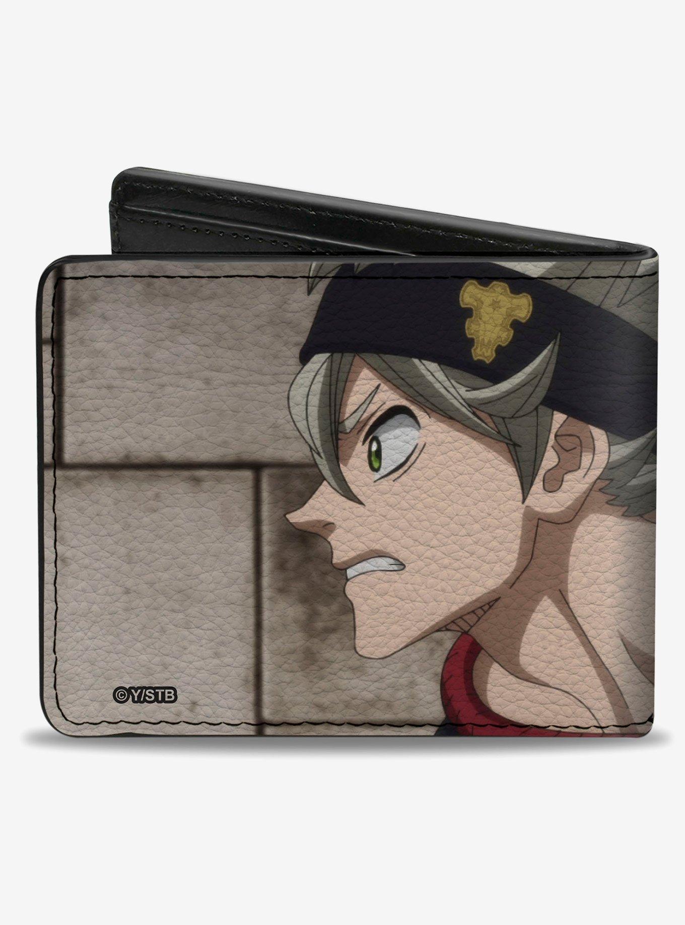Black Clover Asta Profile Pose and Title Logo Bifold Wallet