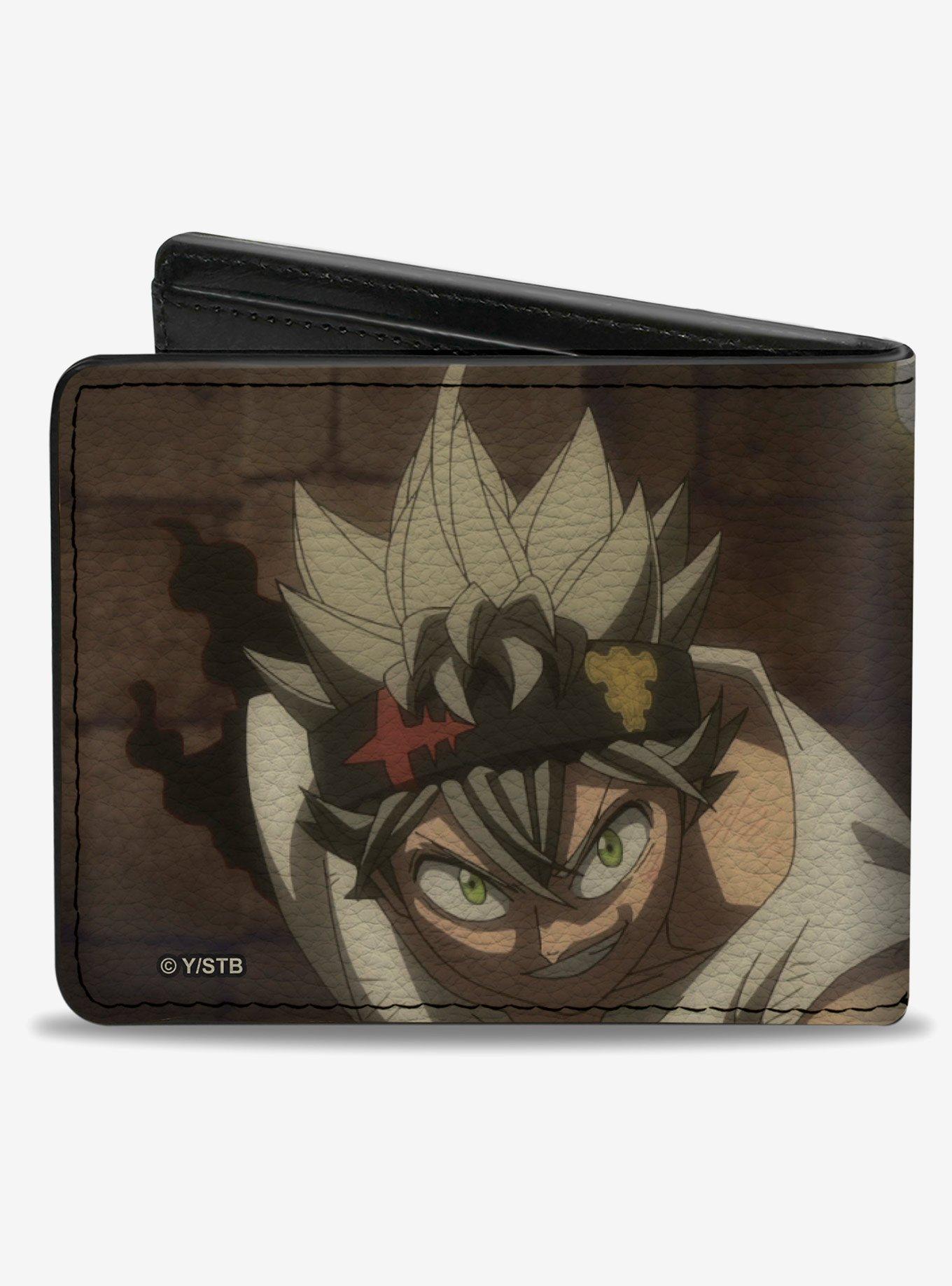 Black Clover Asta and Licht Pose with Title Logo Greens Bifold Wallet, , hi-res