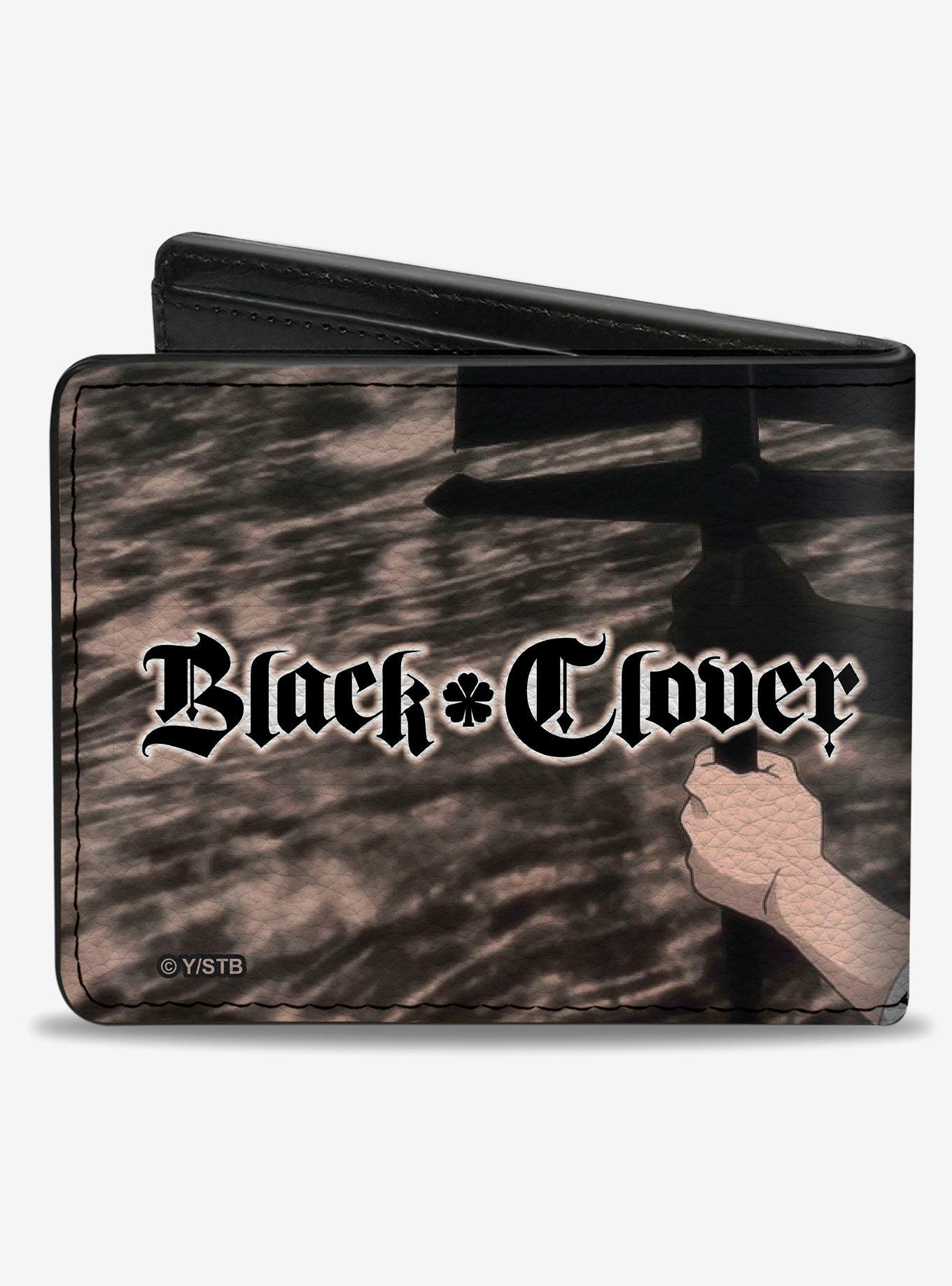 Black Clover Asta Charging Pose and Title Logo Bifold Wallet, , hi-res