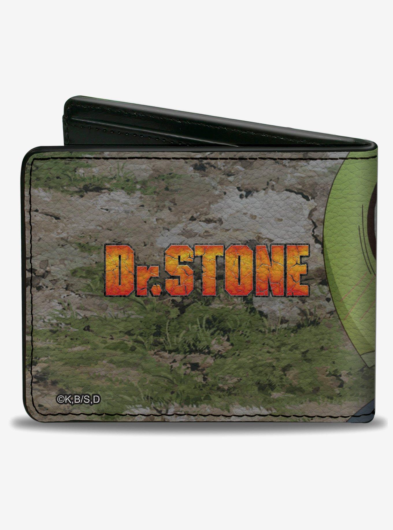 Dr. Stone Suika Smiling Pose and Title Logo Bifold Wallet, , hi-res