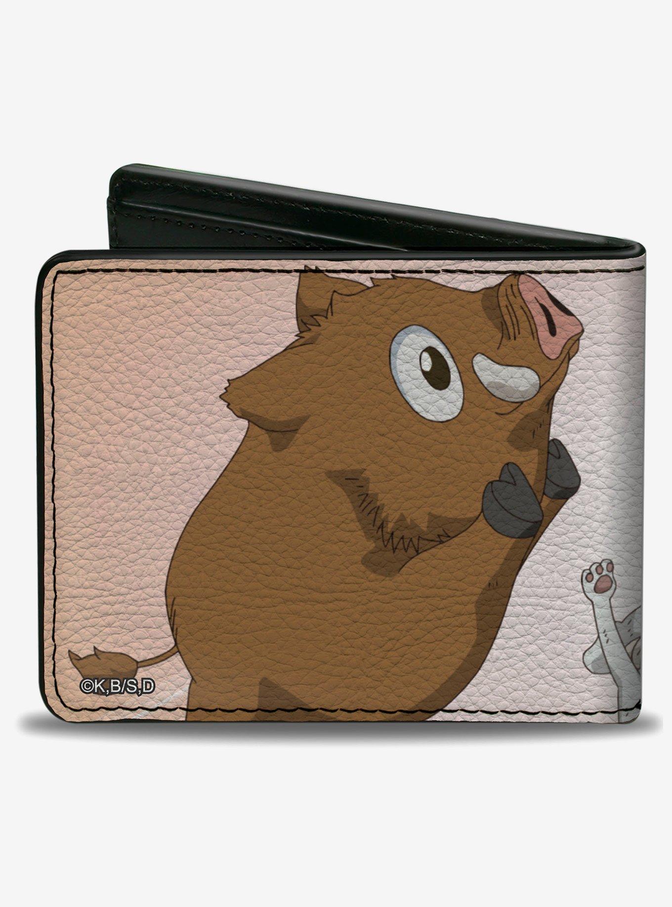 Dr. Stone Sagara Chalk and Suika Hands Up Pose and Logo Beige Bifold Wallet, , hi-res