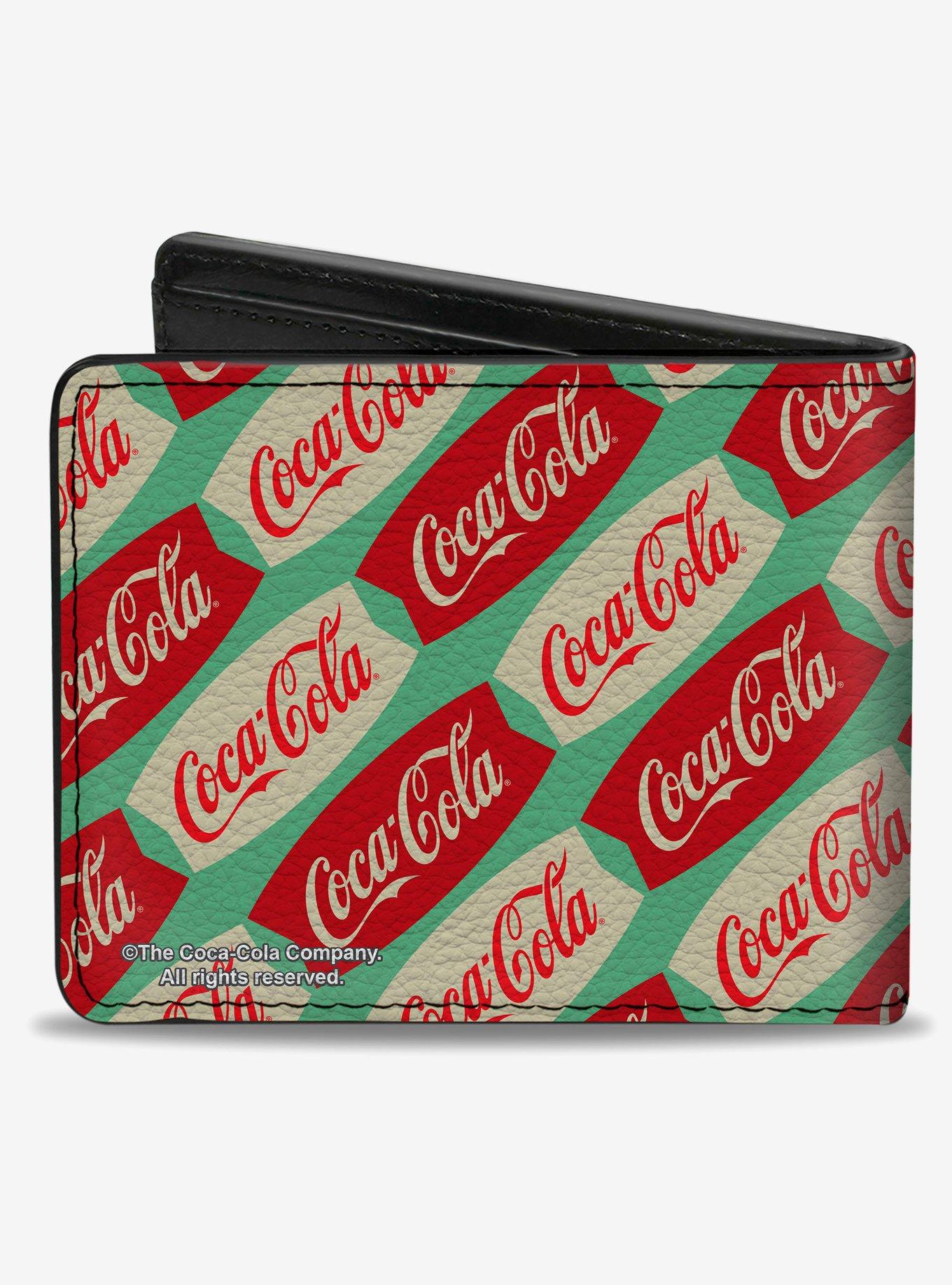 Coca-Cola Script Marquee Logo Green Bifold Wallet, , hi-res