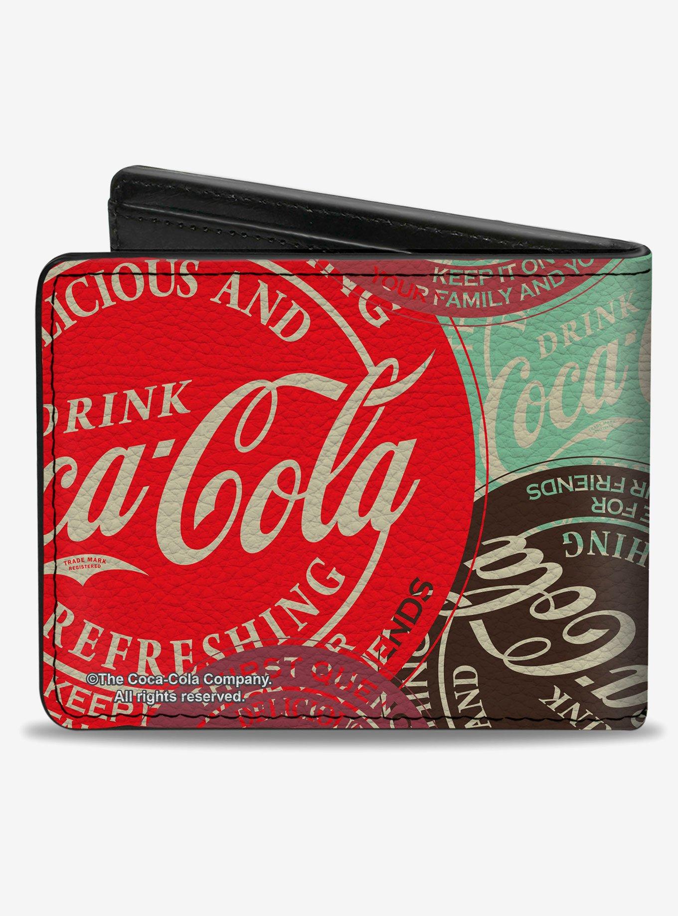 Coca-Cola Drink Coca Cola Coke Patches Stacked Bifold Wallet, , hi-res