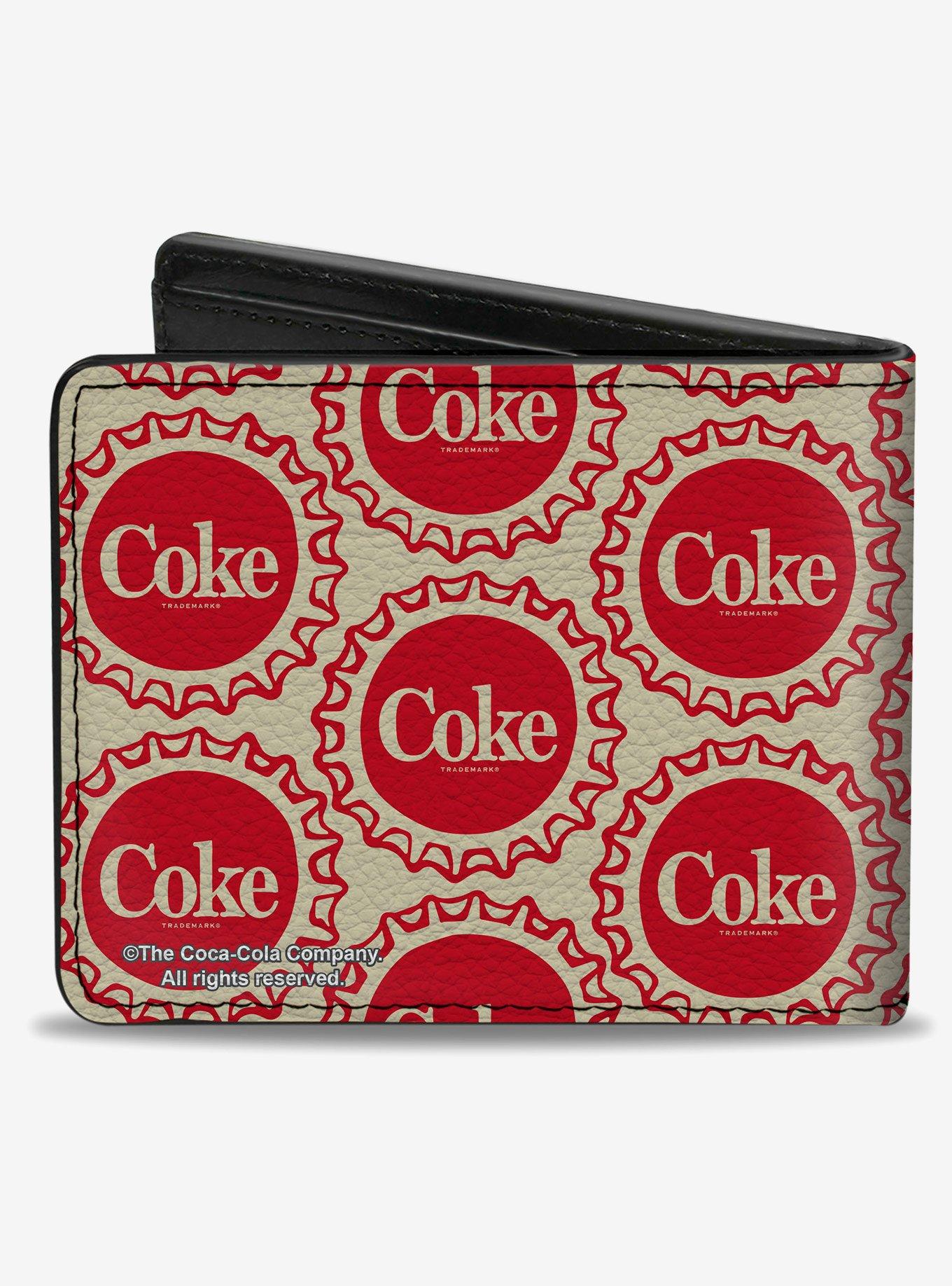 Coca-Cola Coke Bottle Caps Collage Bifold Wallet, , alternate