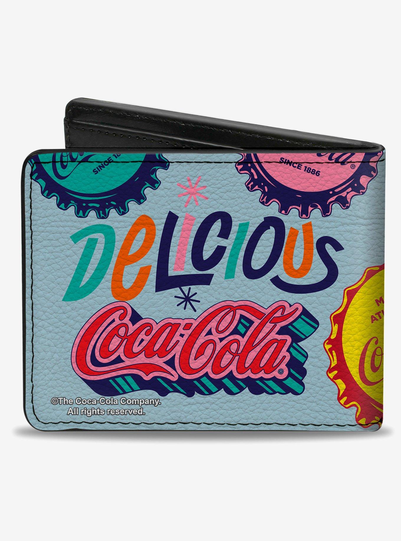 Coca-Cola Delicious Refreshing Bottle Caps Bifold Wallet