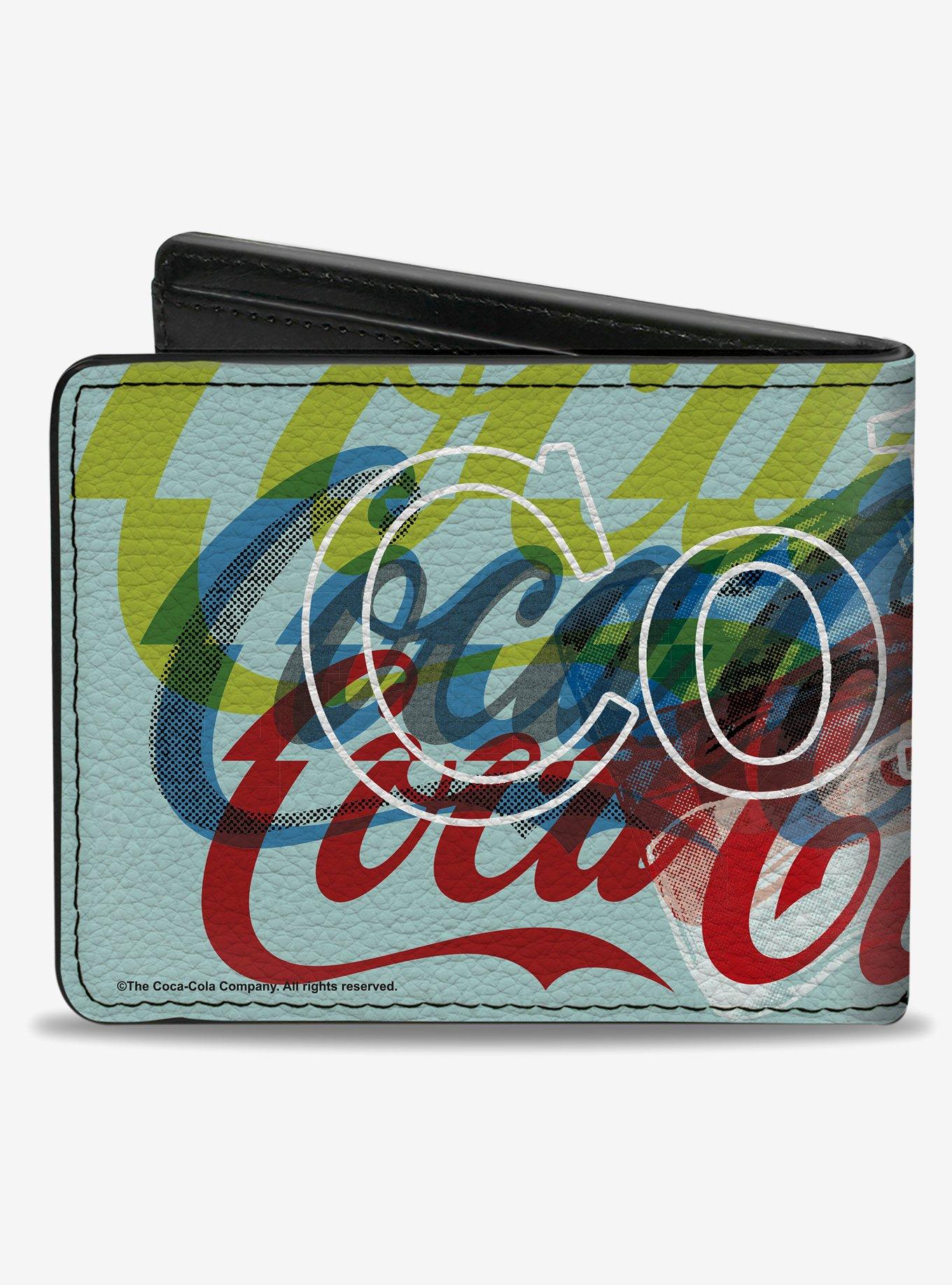 Coca-Cola Coke Logos and Bottle Pop Art Bifold Wallet