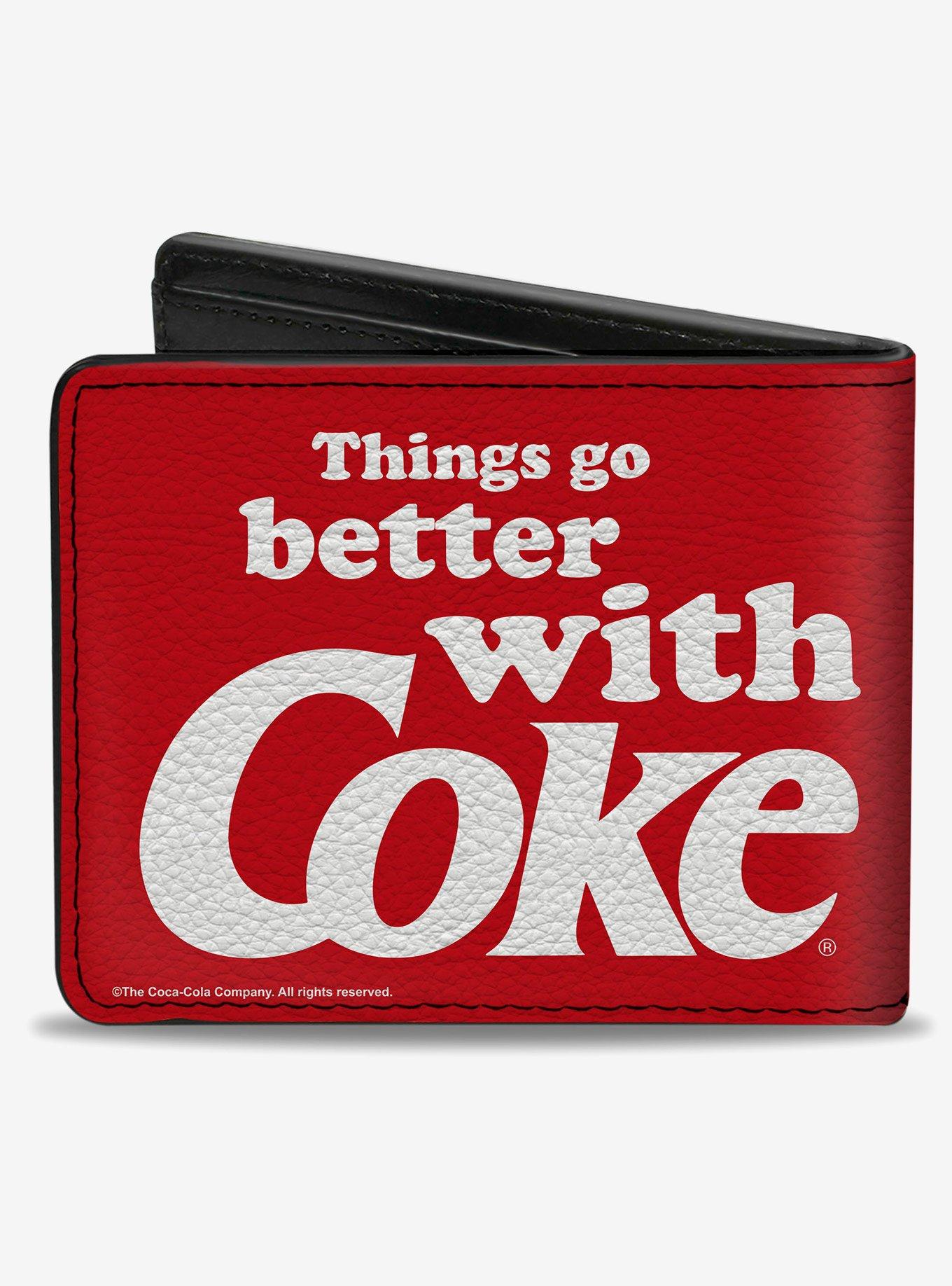Coca-Cola Things Go Better With Coke Logo Bifold Wallet, , hi-res
