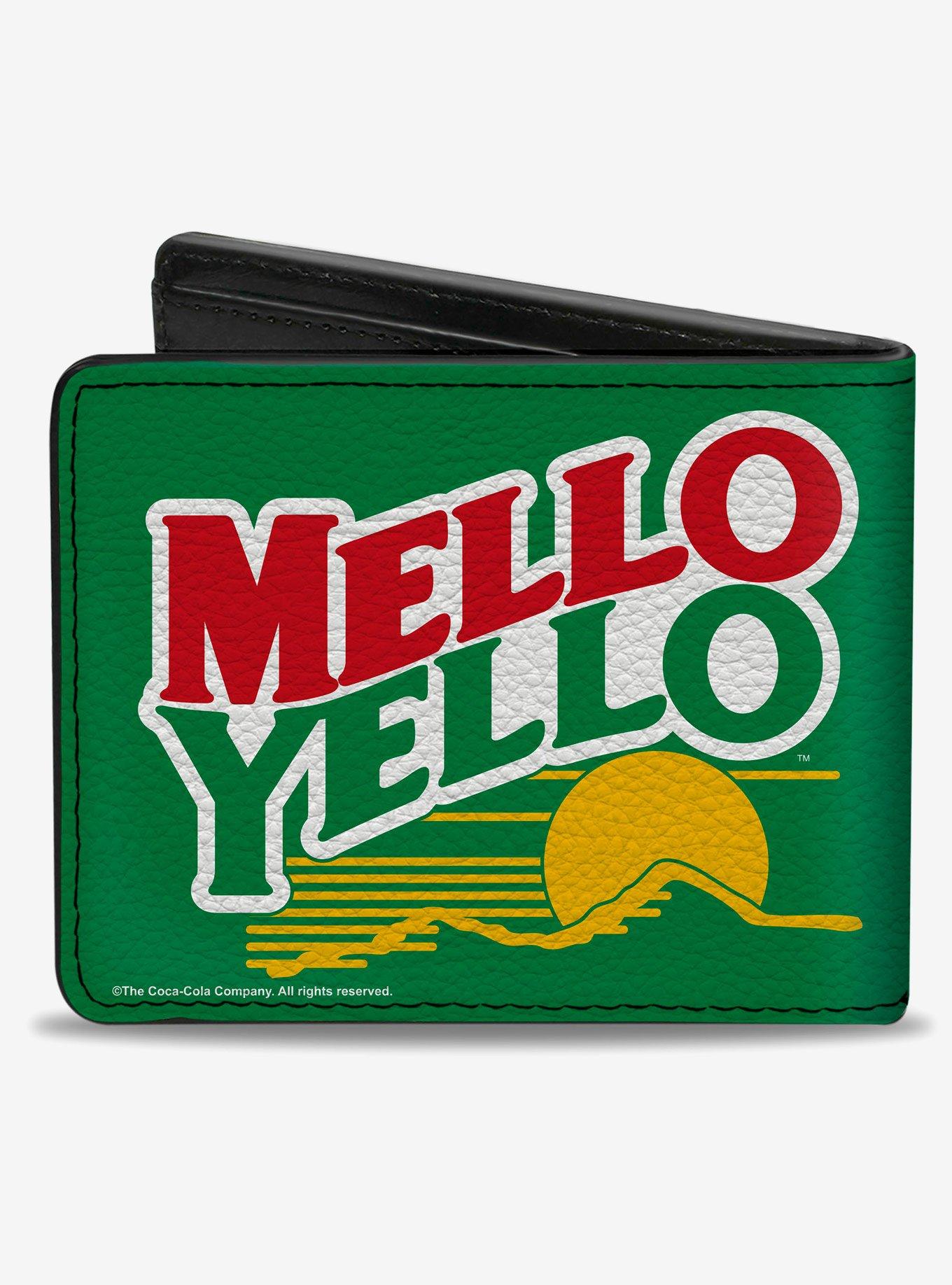 Coca-Cola Mello Yello Mountain Logo Green Bifold Wallet