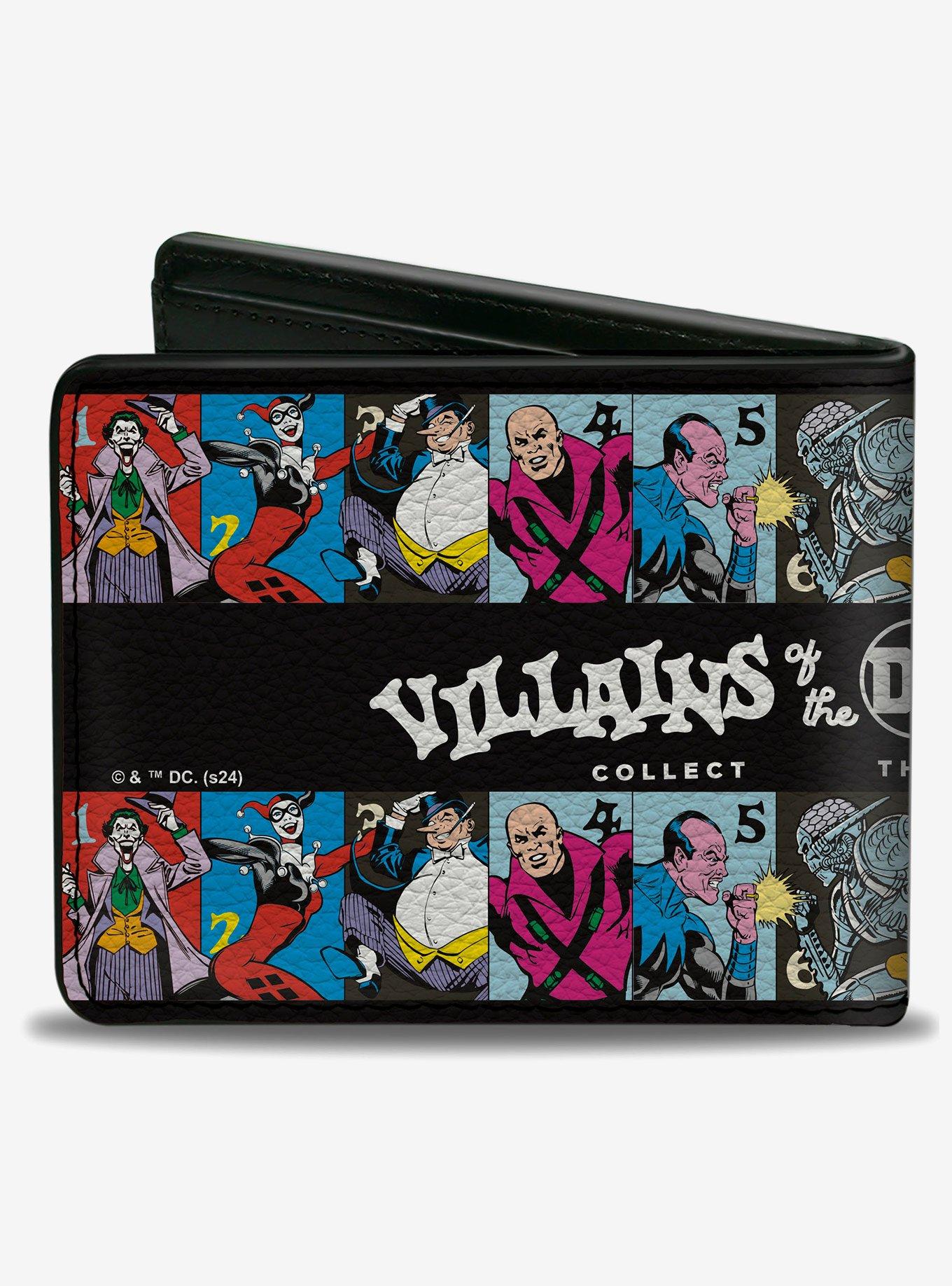 DC Comics Villains Of the DC Universe Character Blocks Bifold Wallet