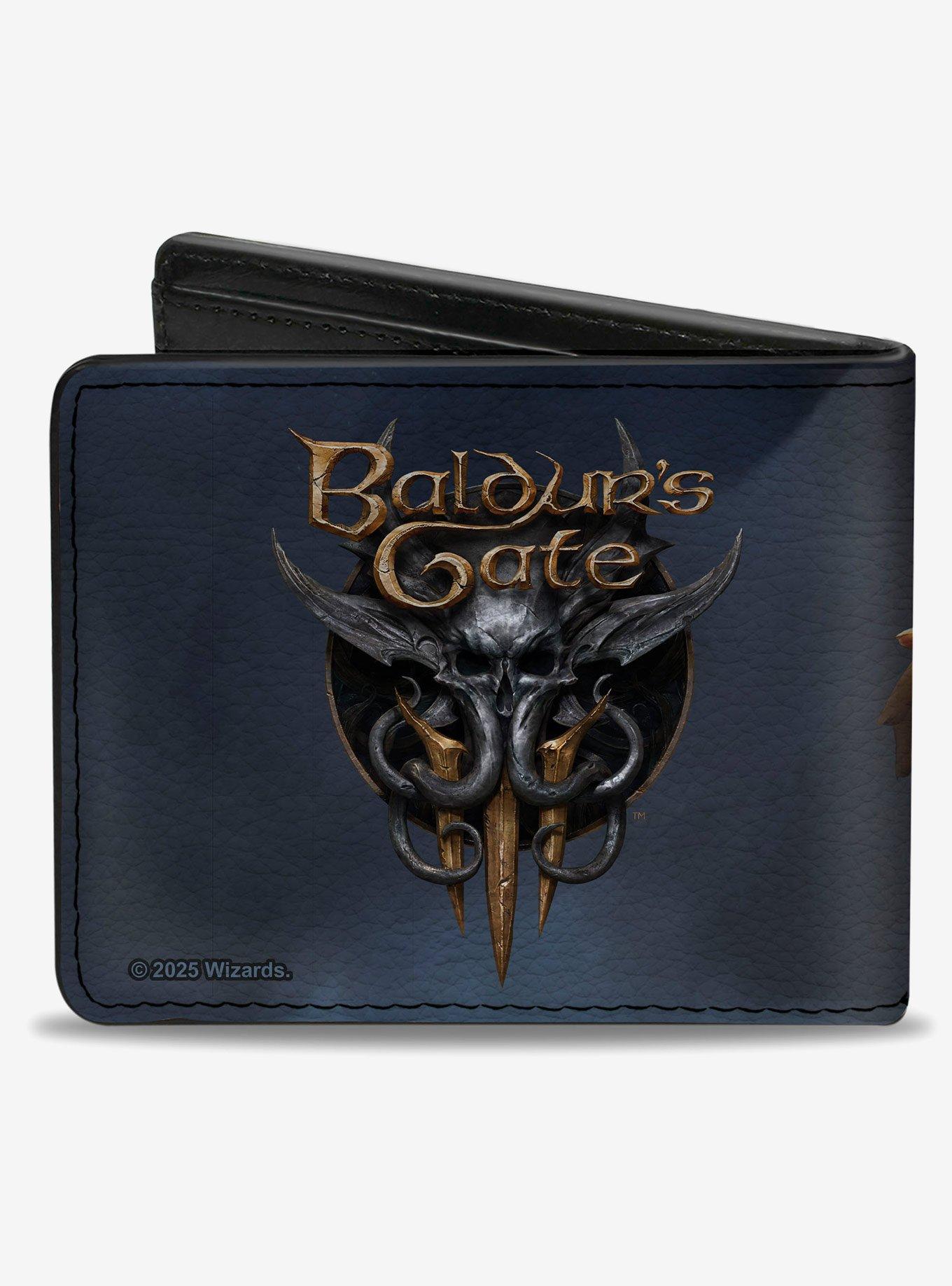 Baldur's Gate 3 LaeZel Sword Pose and Title Logo Bifold Wallet, , hi-res