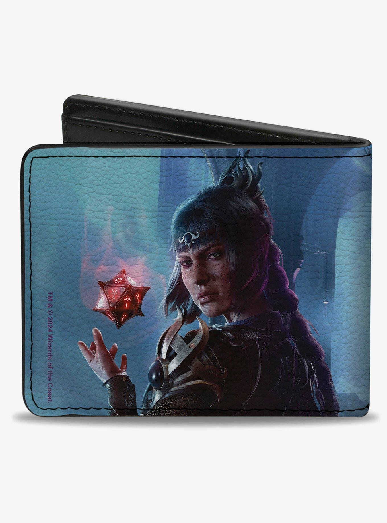 Baldur's Gate 3 Shadowheart Astral Prism Pose Scene and Logo Bifold Wallet