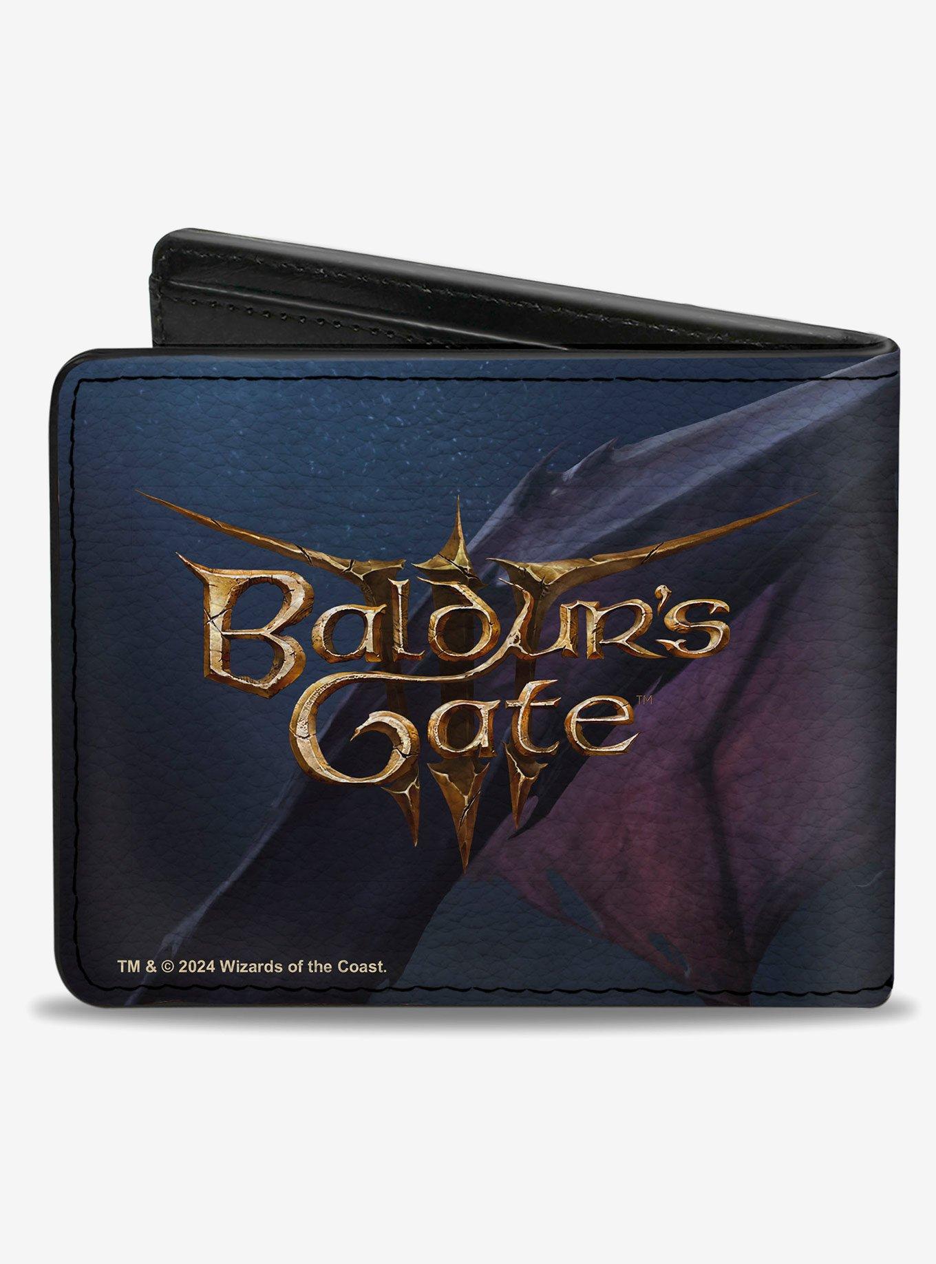 Baldur's Gate 3 Wyll and Mizora Flame Pose Scene and Logo Bifold Wallet, , hi-res
